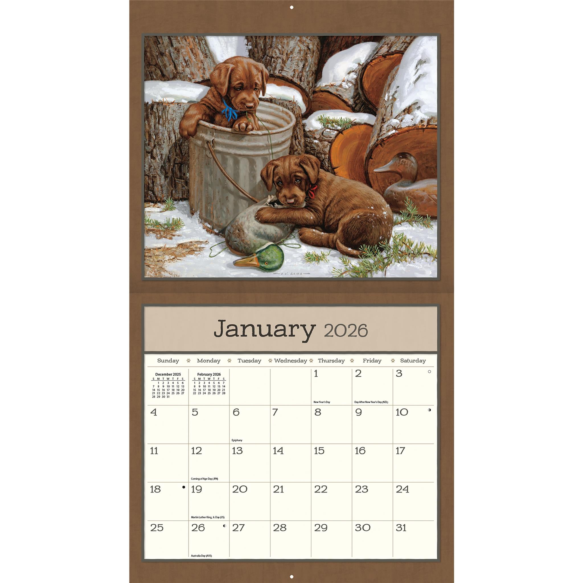 Puppy 2026 Wall Calendar - Online Only