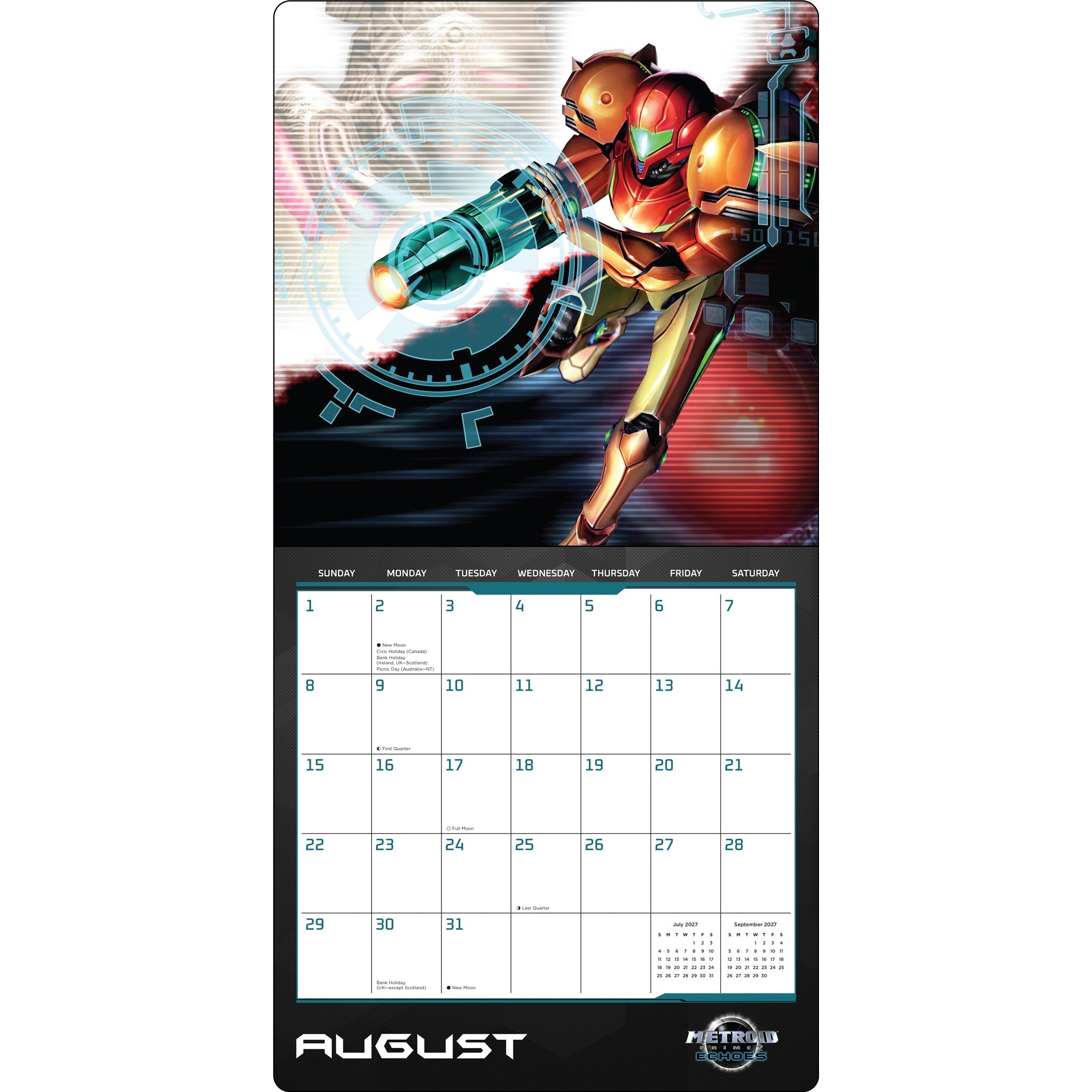 Metroid 2027 Wall Calendar