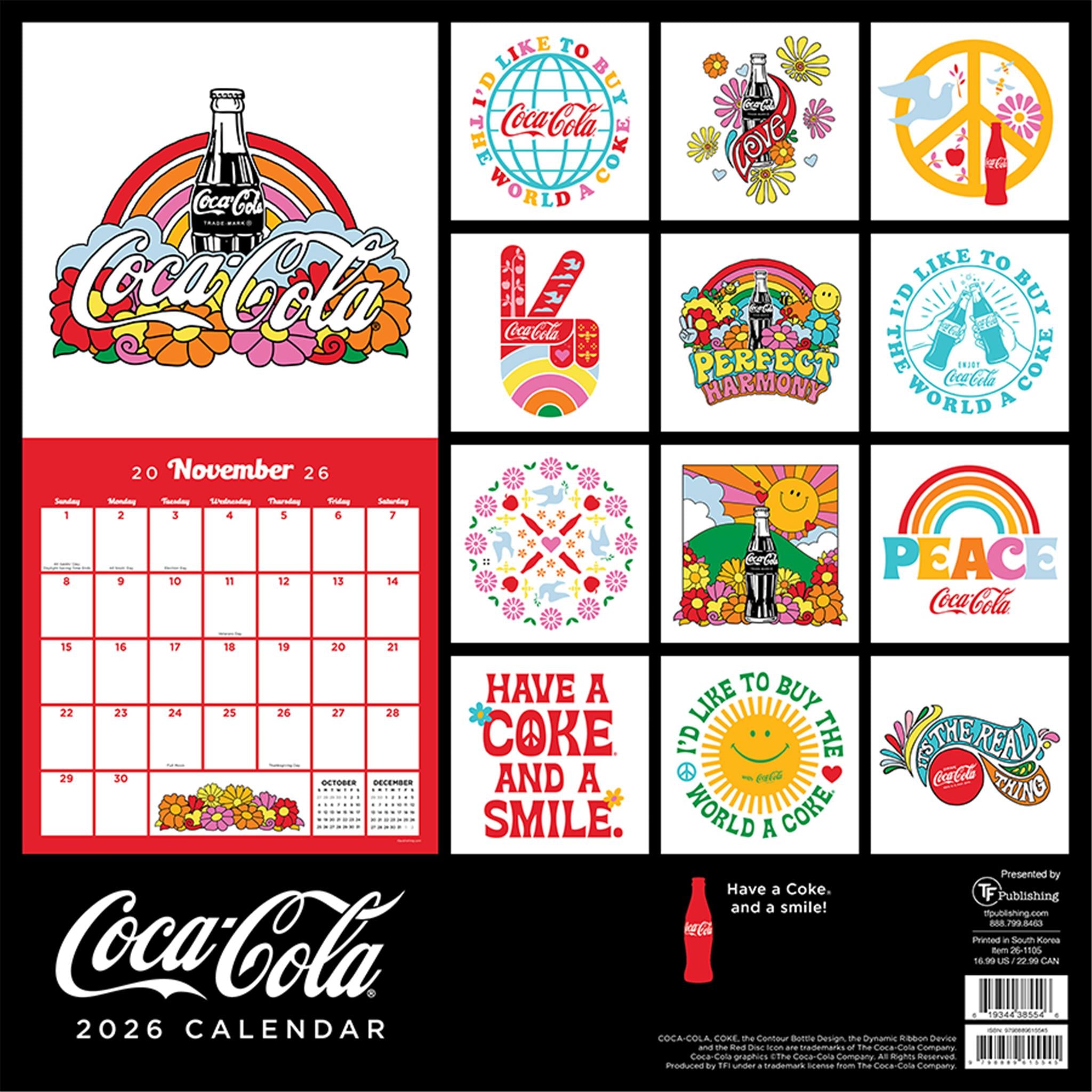 Coca Cola Vintage Nostalgia 2026 Wall Calendar - Online Exclusive