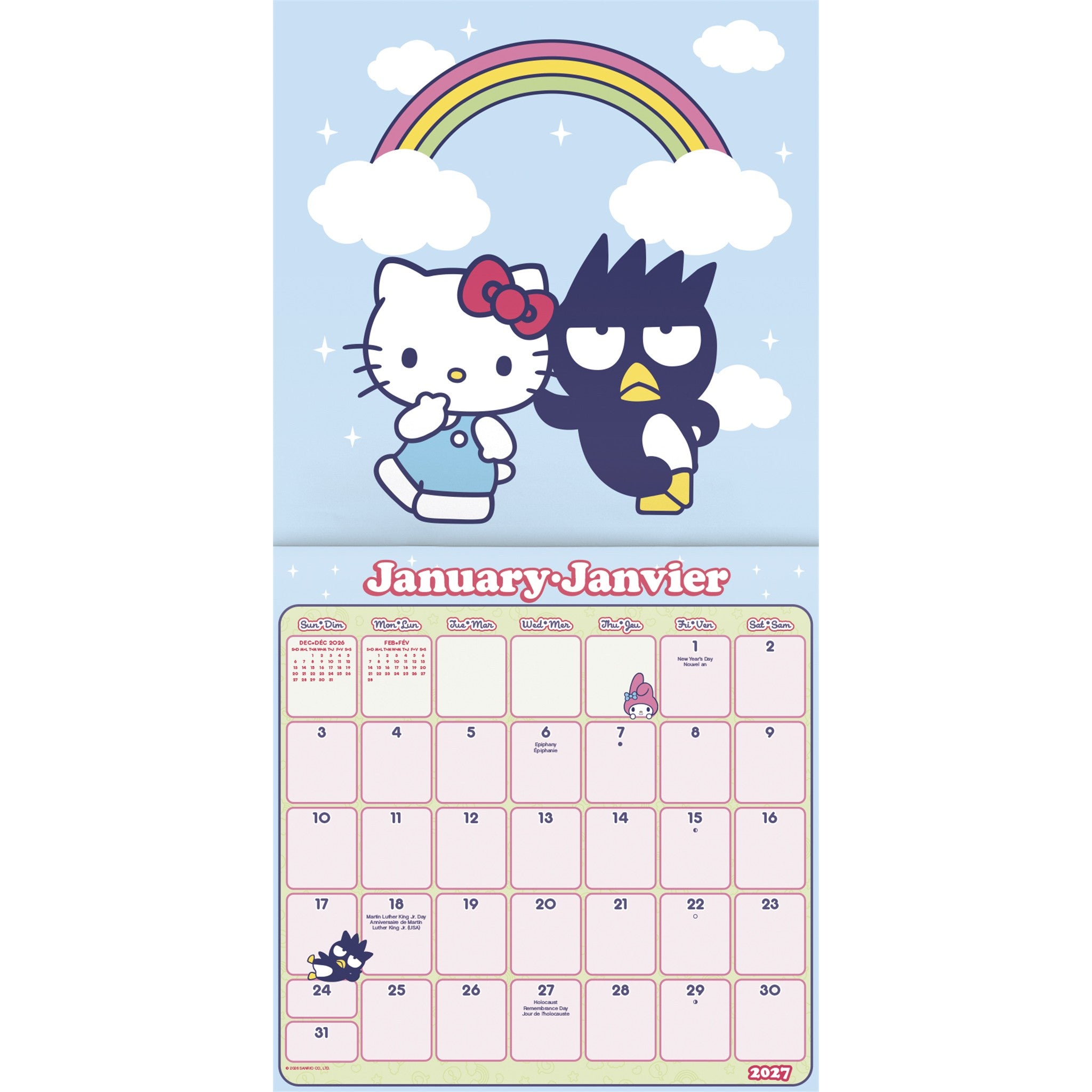 Hello Kitty and Friends 2027 Wall Calendar