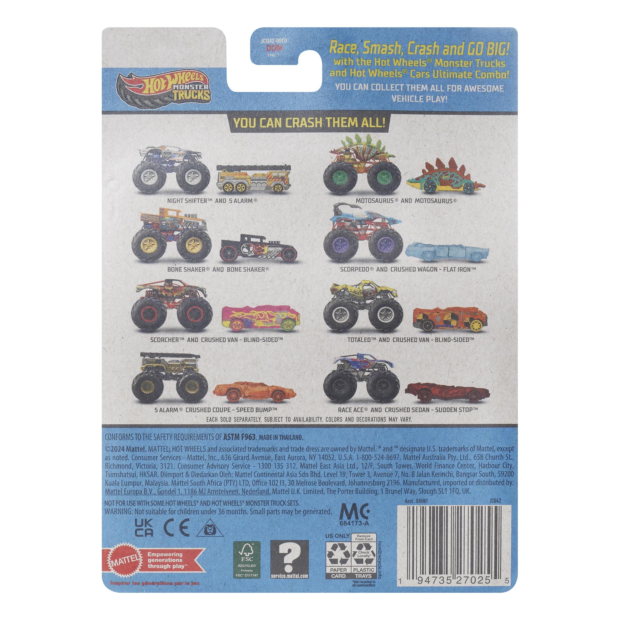 Hot Wheels Monster Truck 1:64 Diecast Truck & Car - Assorted Models