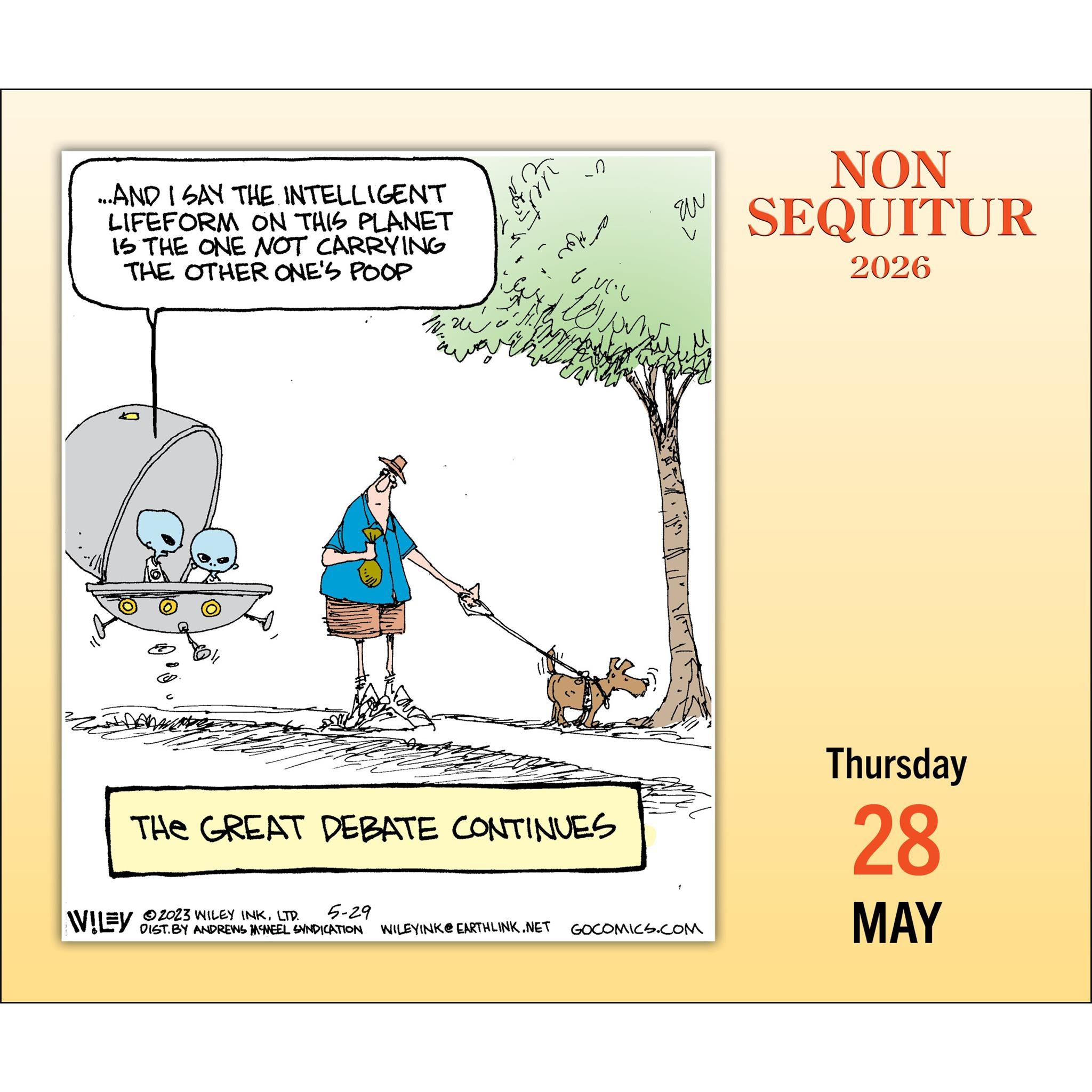 Non Sequitur 2026 Box Calendar