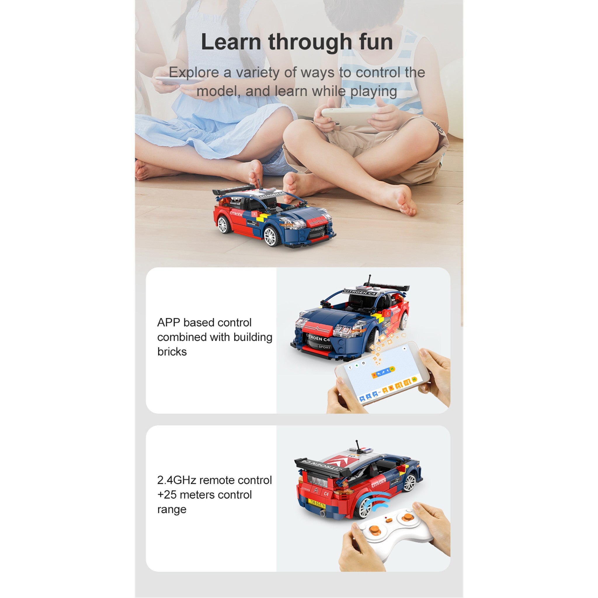 2008 Citroen C4 WRC 329 Pieces with Remote Control