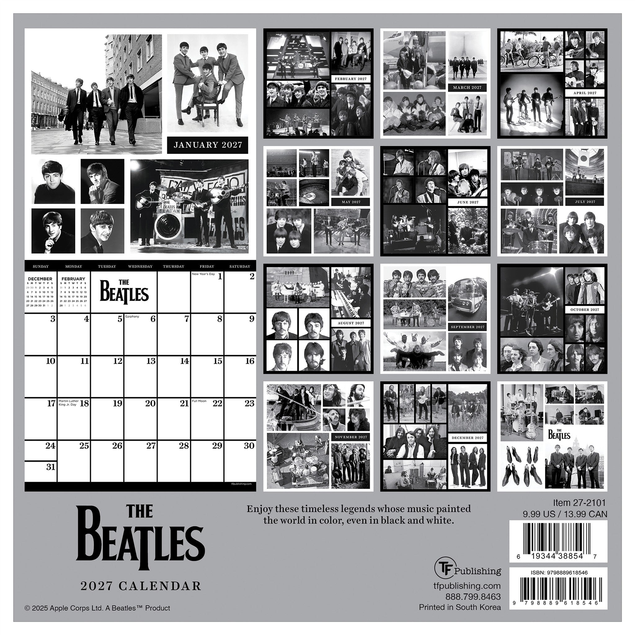 Beatles 2027 Mini Calendar