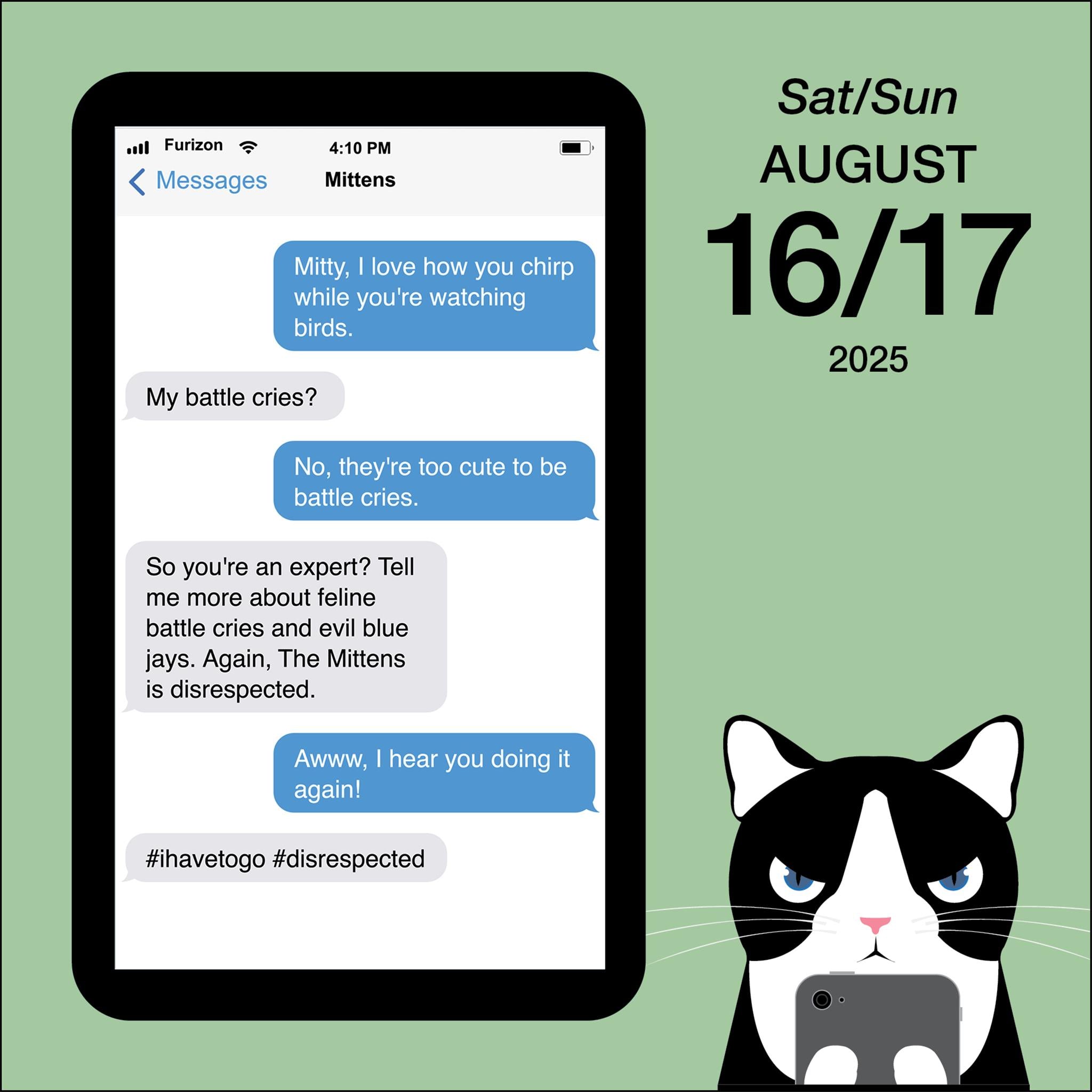 Texts From Mittens The Cat Box 2025 Calendar