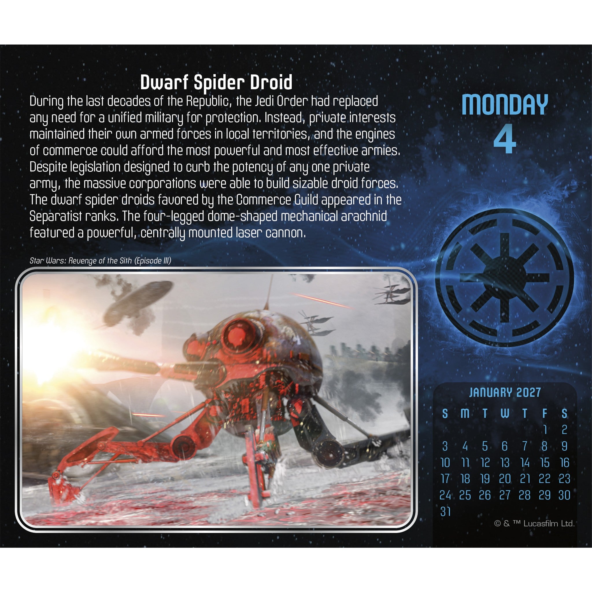 Star Wars 2027 Box Calendar