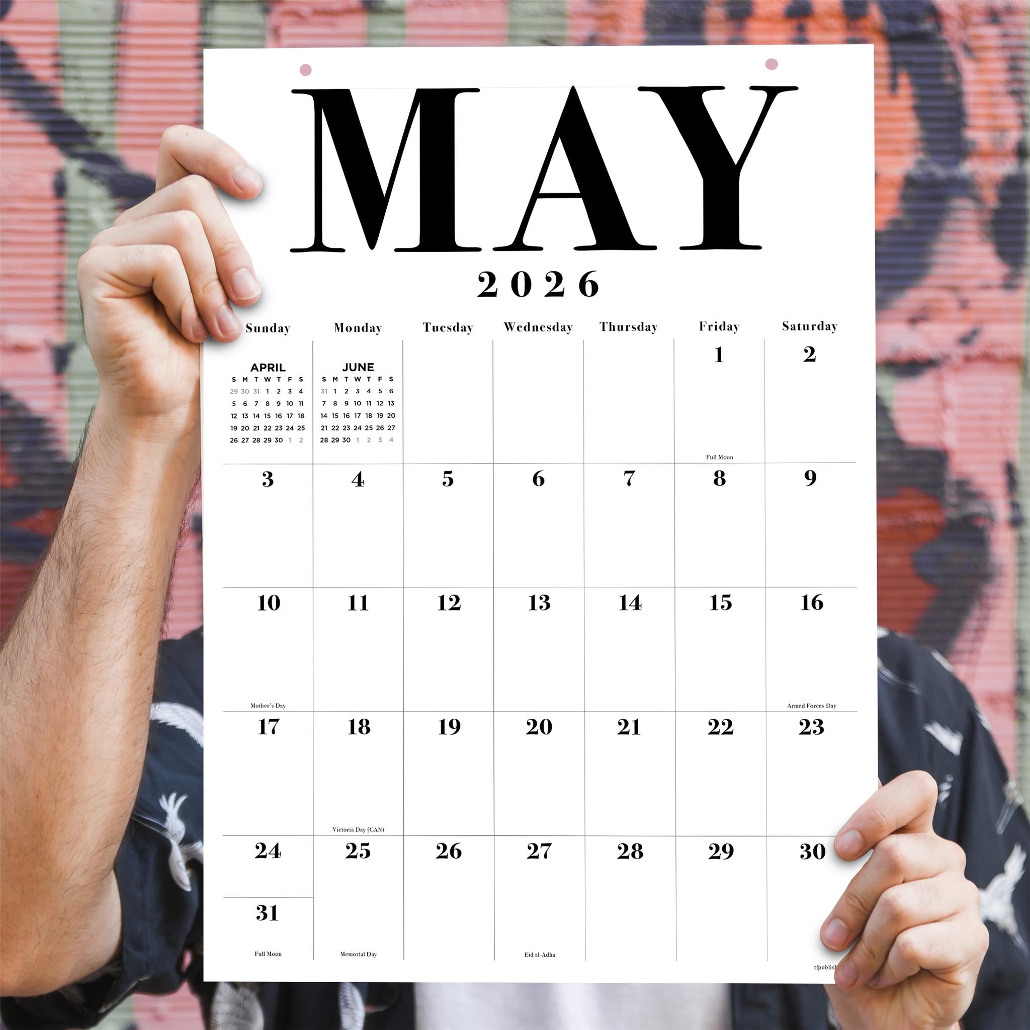 Typography 2026 Poster Calendar