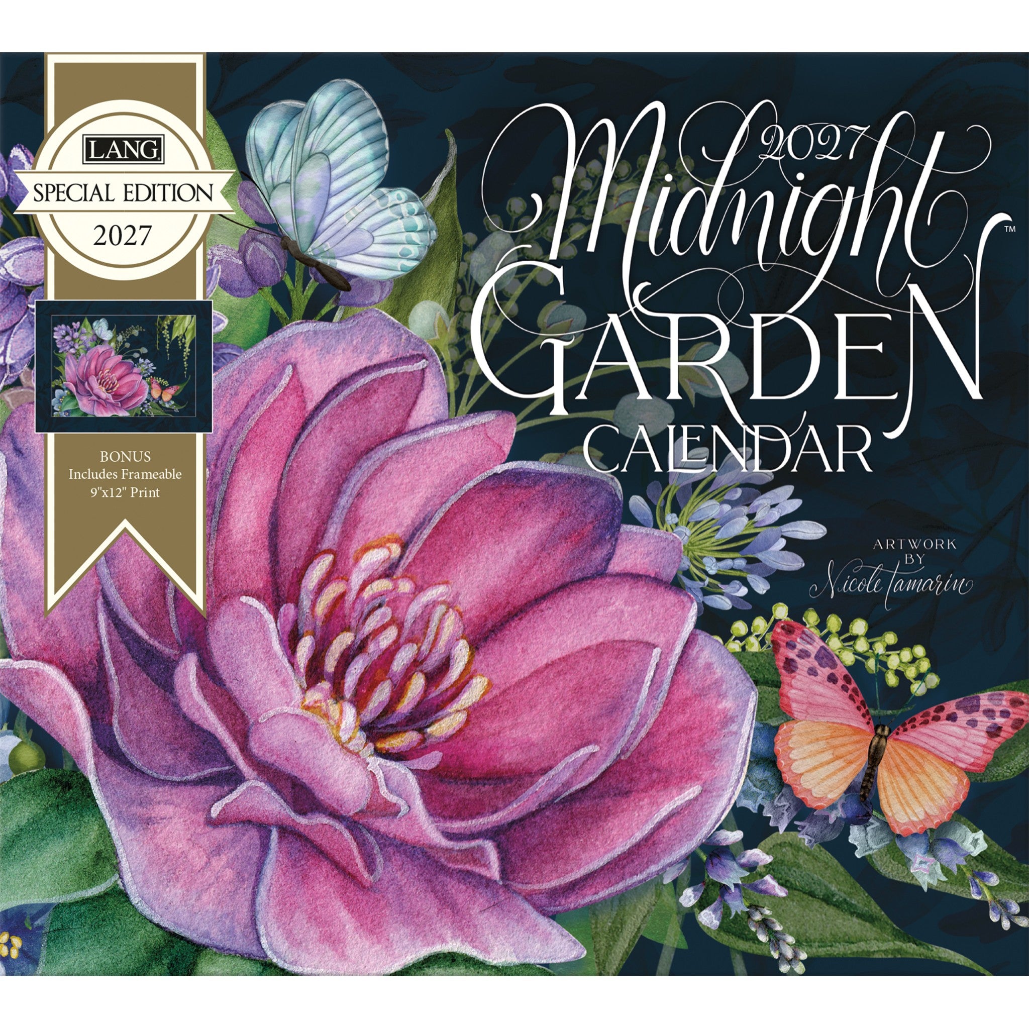 Midnight Garden Special Edition with Print 2027 Wall Calendar