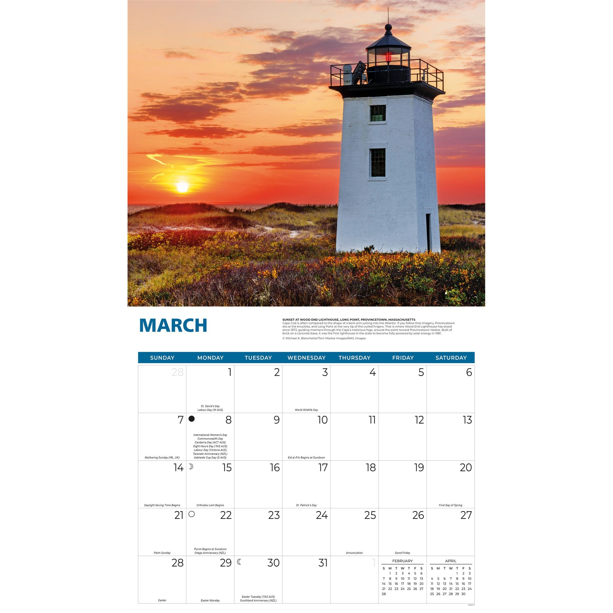 Lighthouses 2027 Wall Calendar