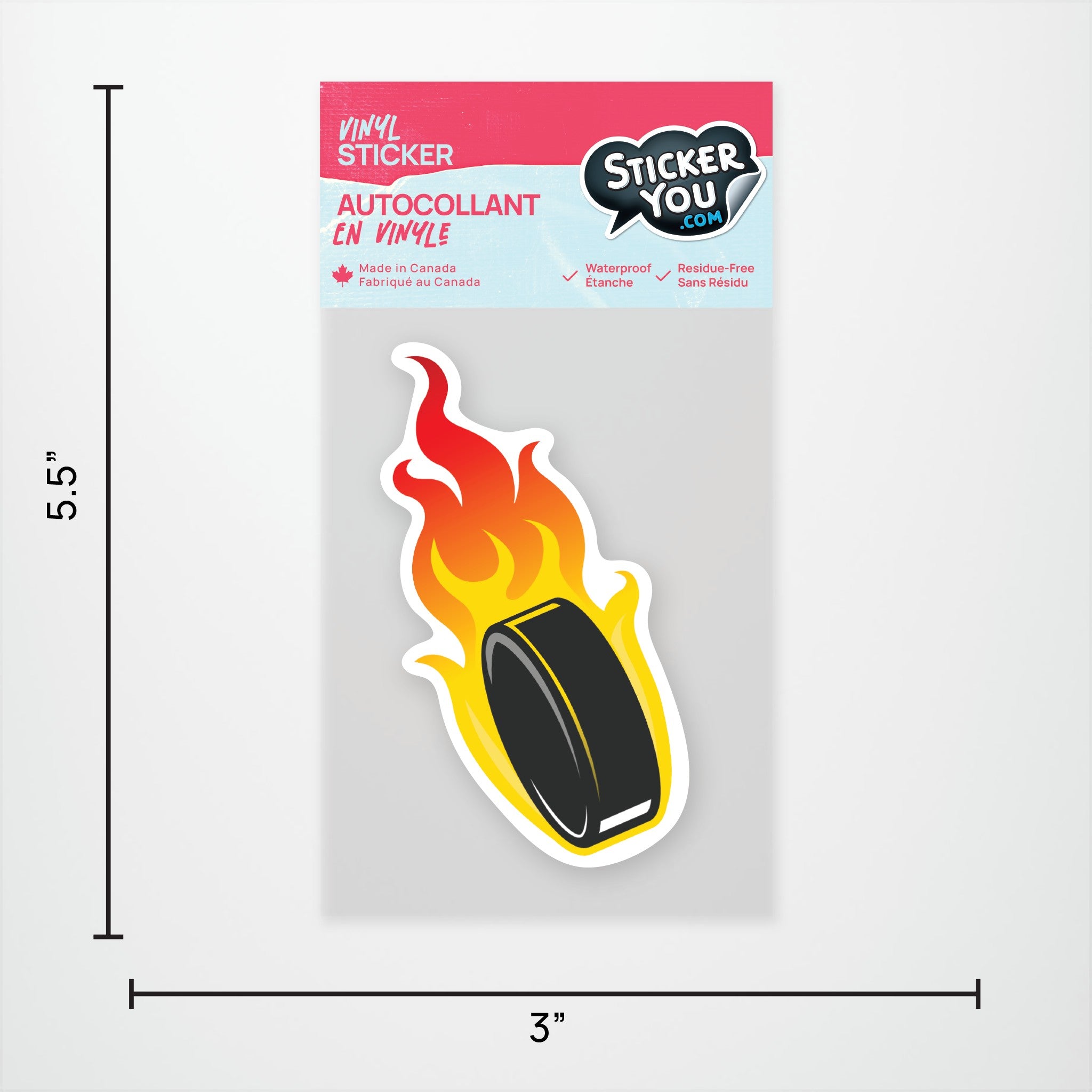 Hockey Puck Vinyl Sticker