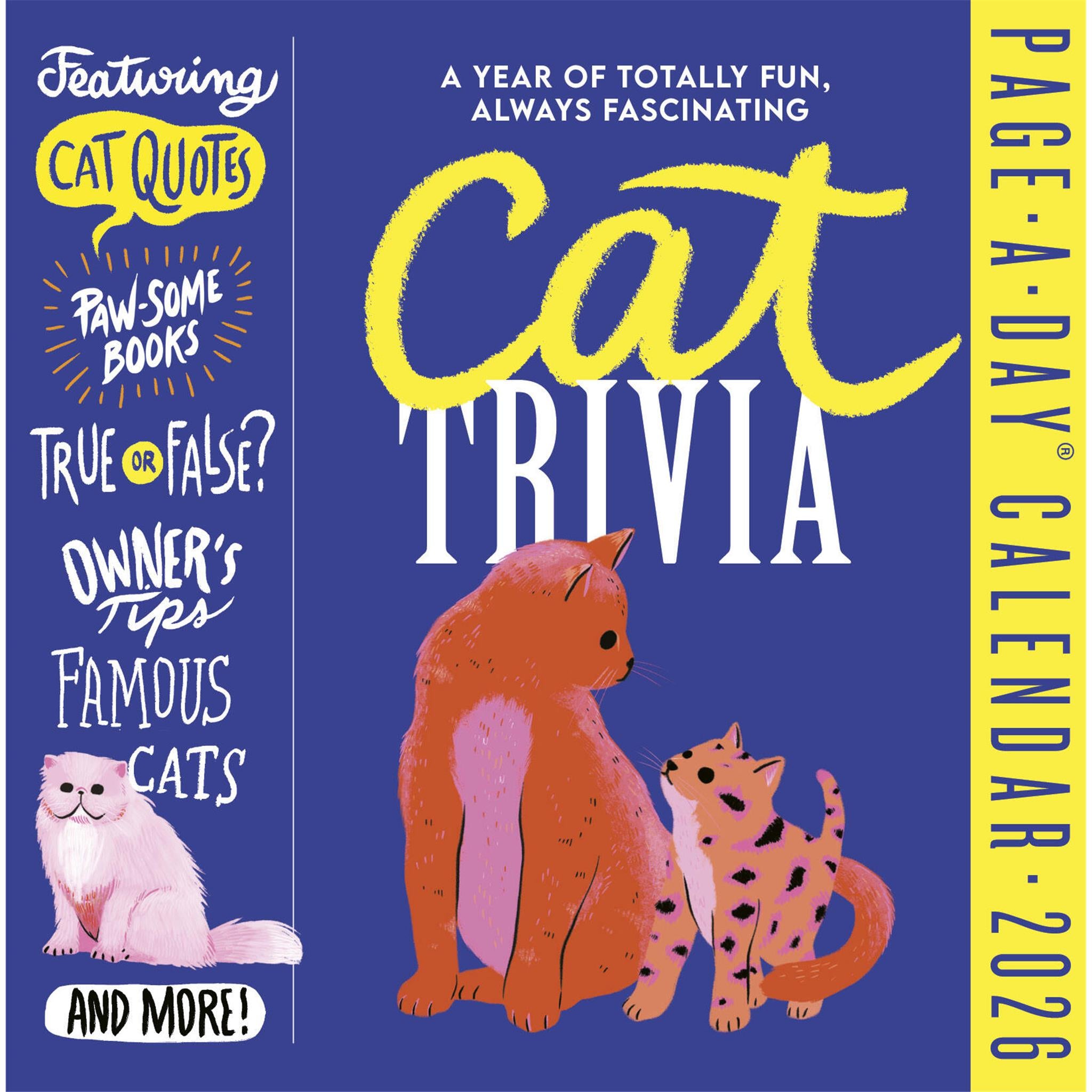 Cat Trivia 2026 Box Calendar front cover