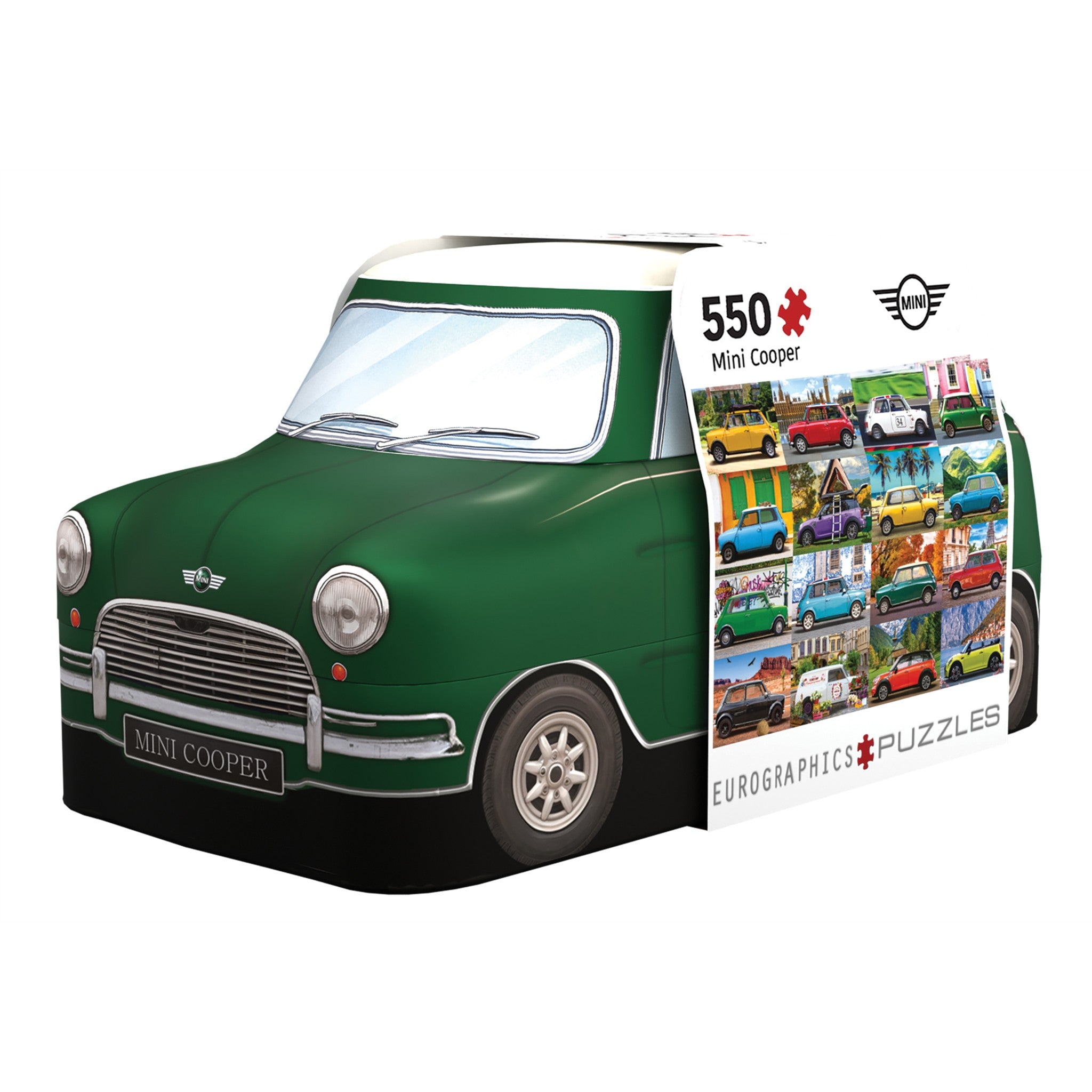 Classic Mini Cooper Shaped Tin 550 Piece Puzzle