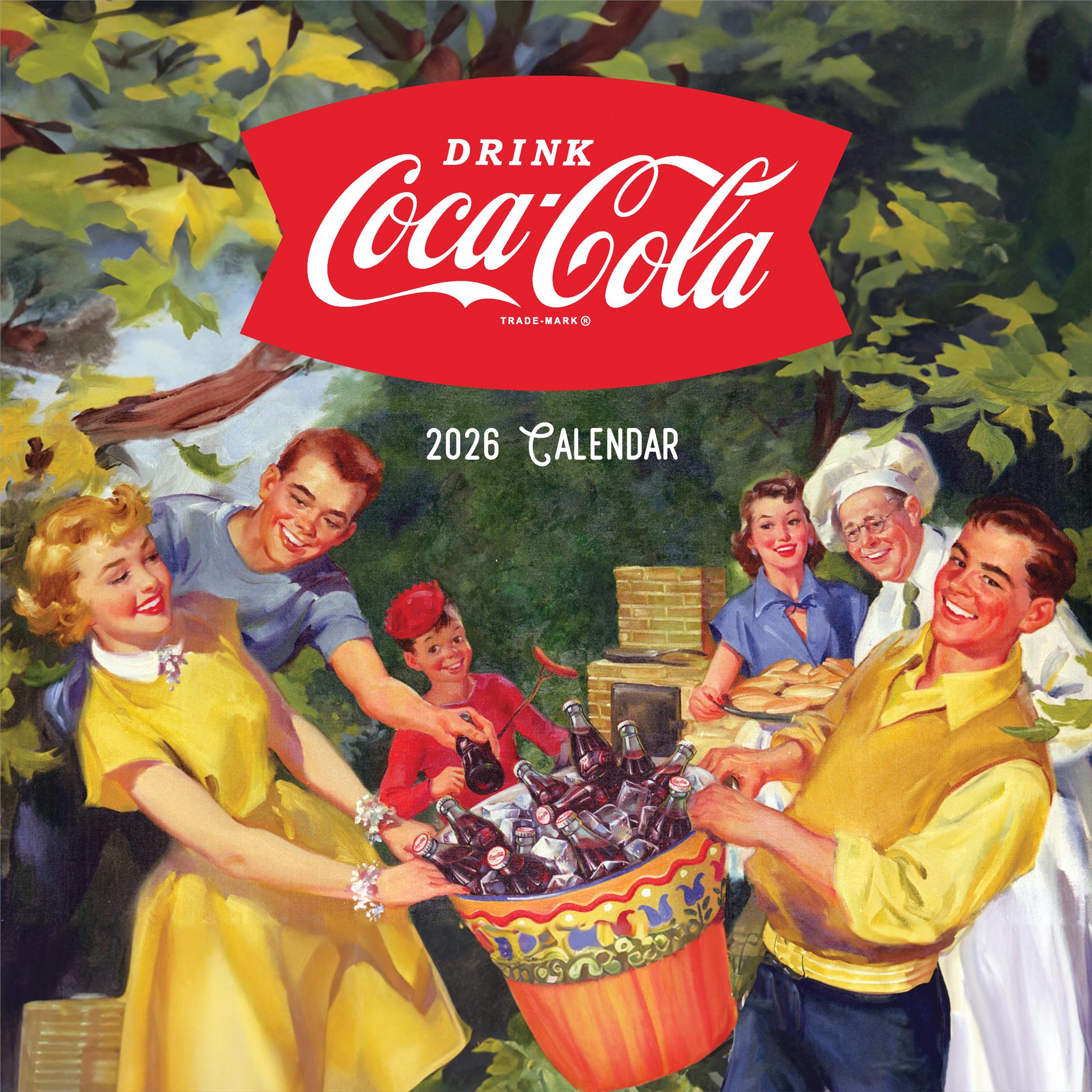 Coca Cola Vintage Nostalgia 2026 Wall Calendar - Online Only
