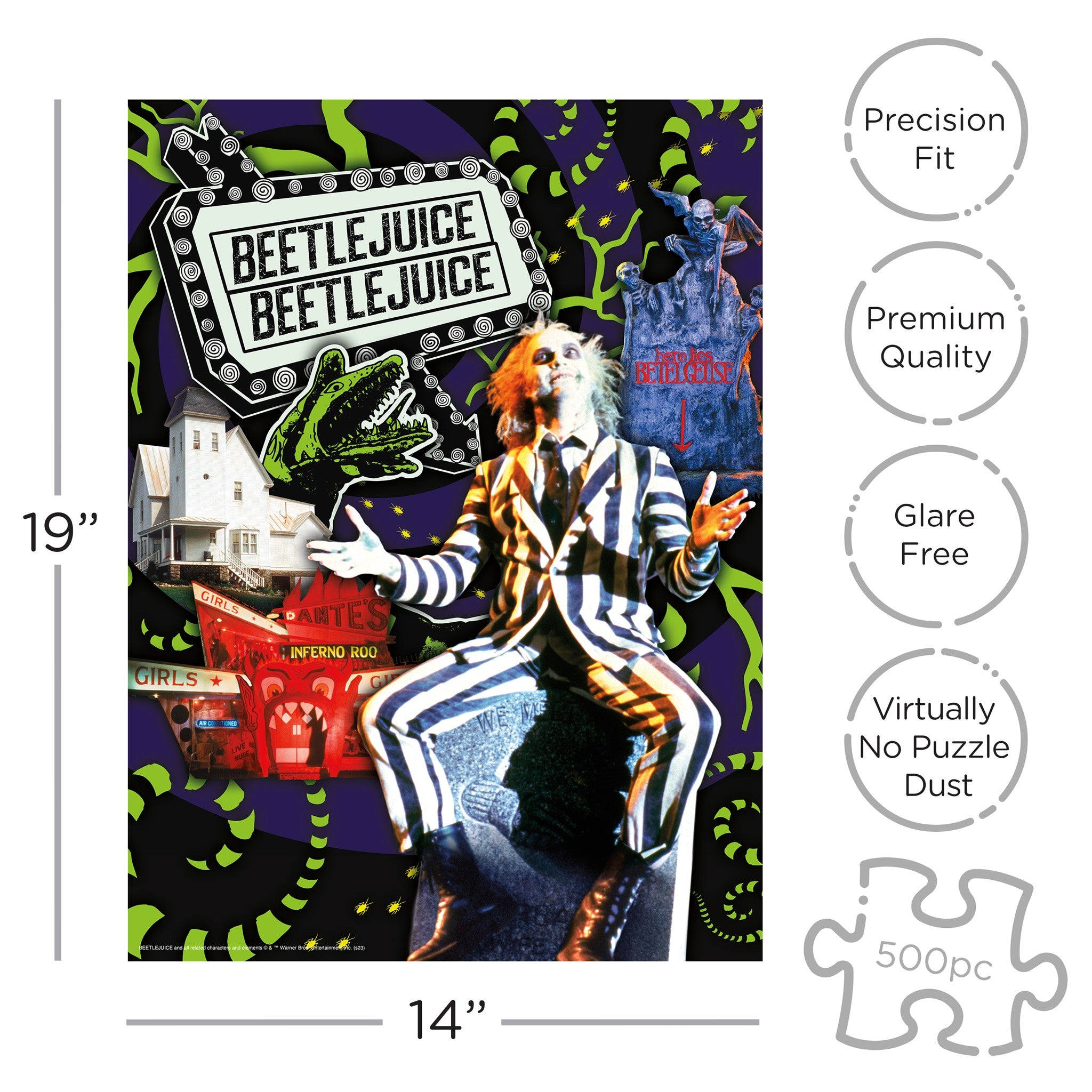 Beetlejuice Coffin 500 Piece Puzzle