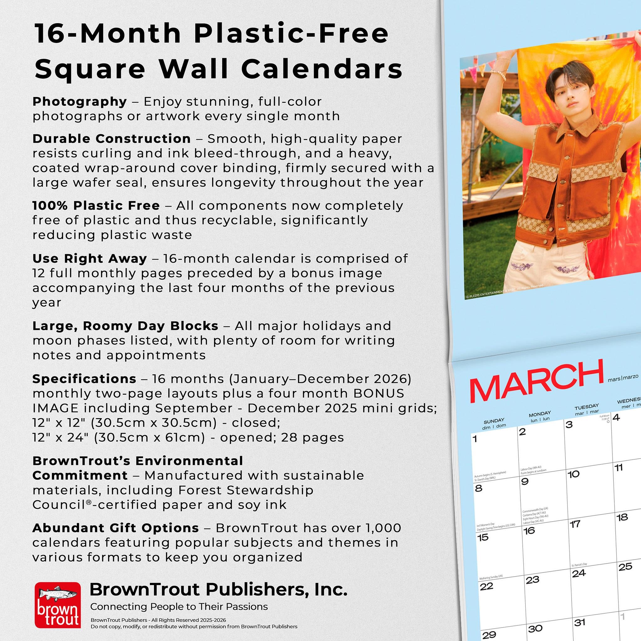 Seventeen 2026 Wall Calendar