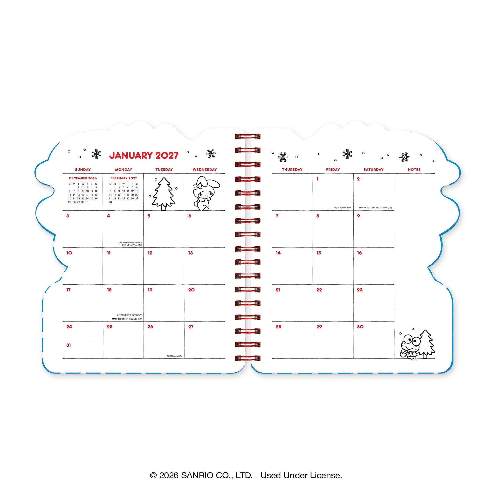 Hello Kitty and Friends Retro Die-Cut 2026-2027 Engagement Calendar
