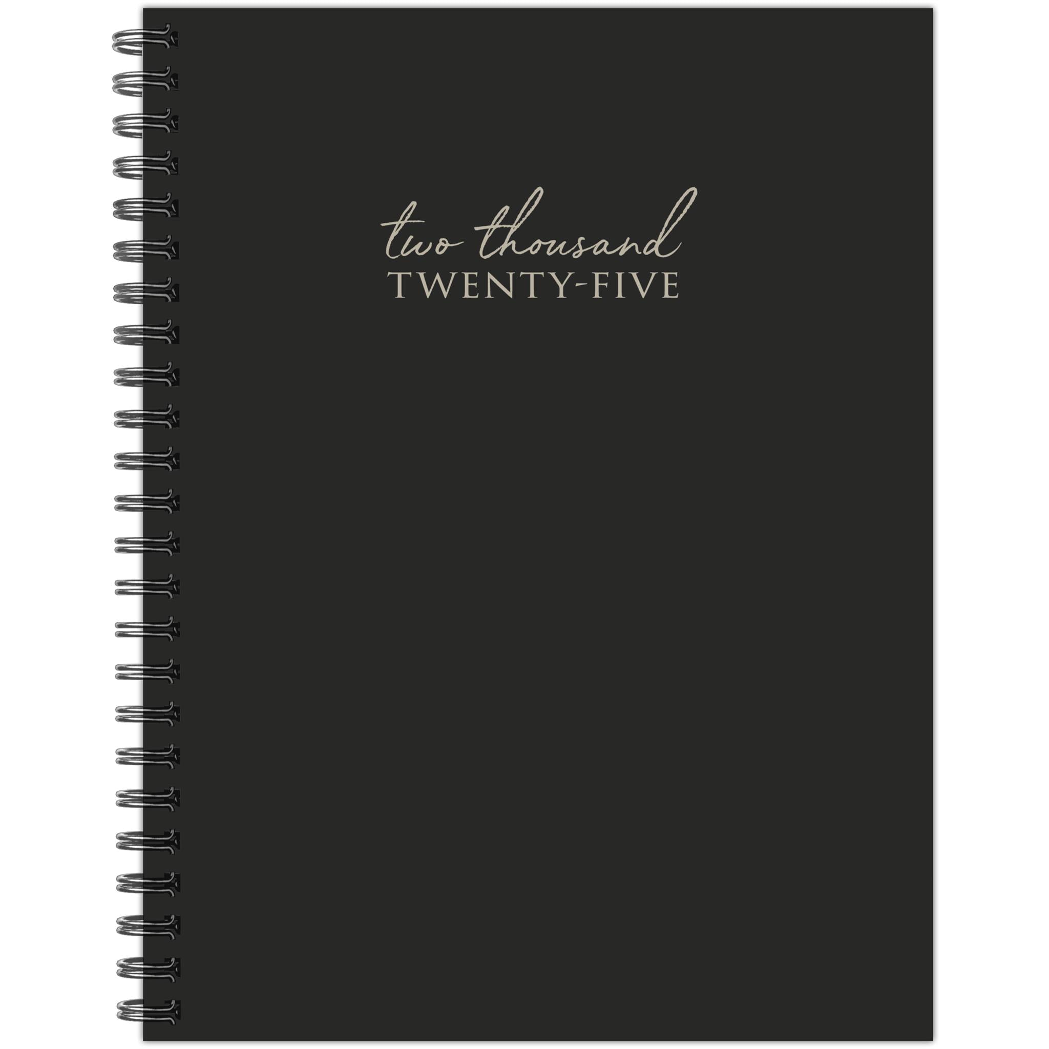 Contemporary Black Weekly Planner 2025 Calendar