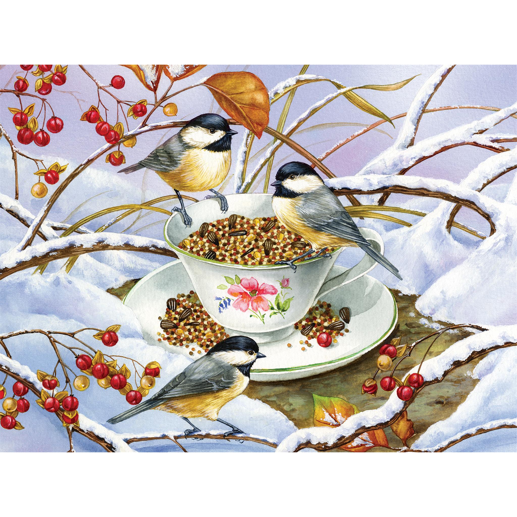 Chickadee Tea 275 Piece Puzzle Cobble Hill