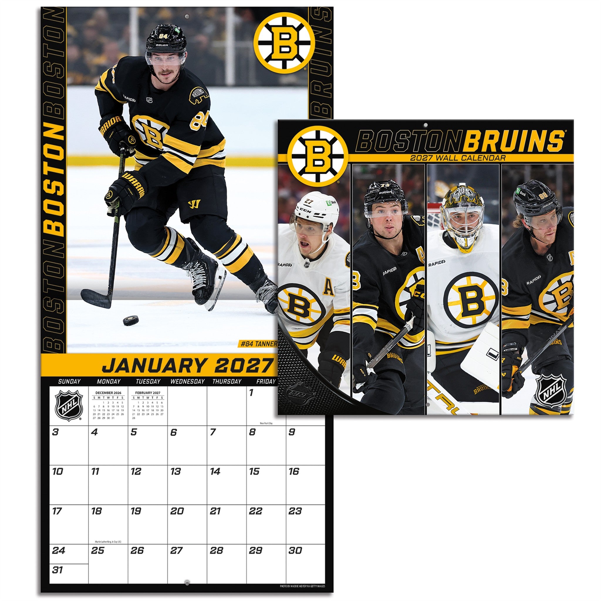 NHL Boston Bruins 2027 Mini Calendar