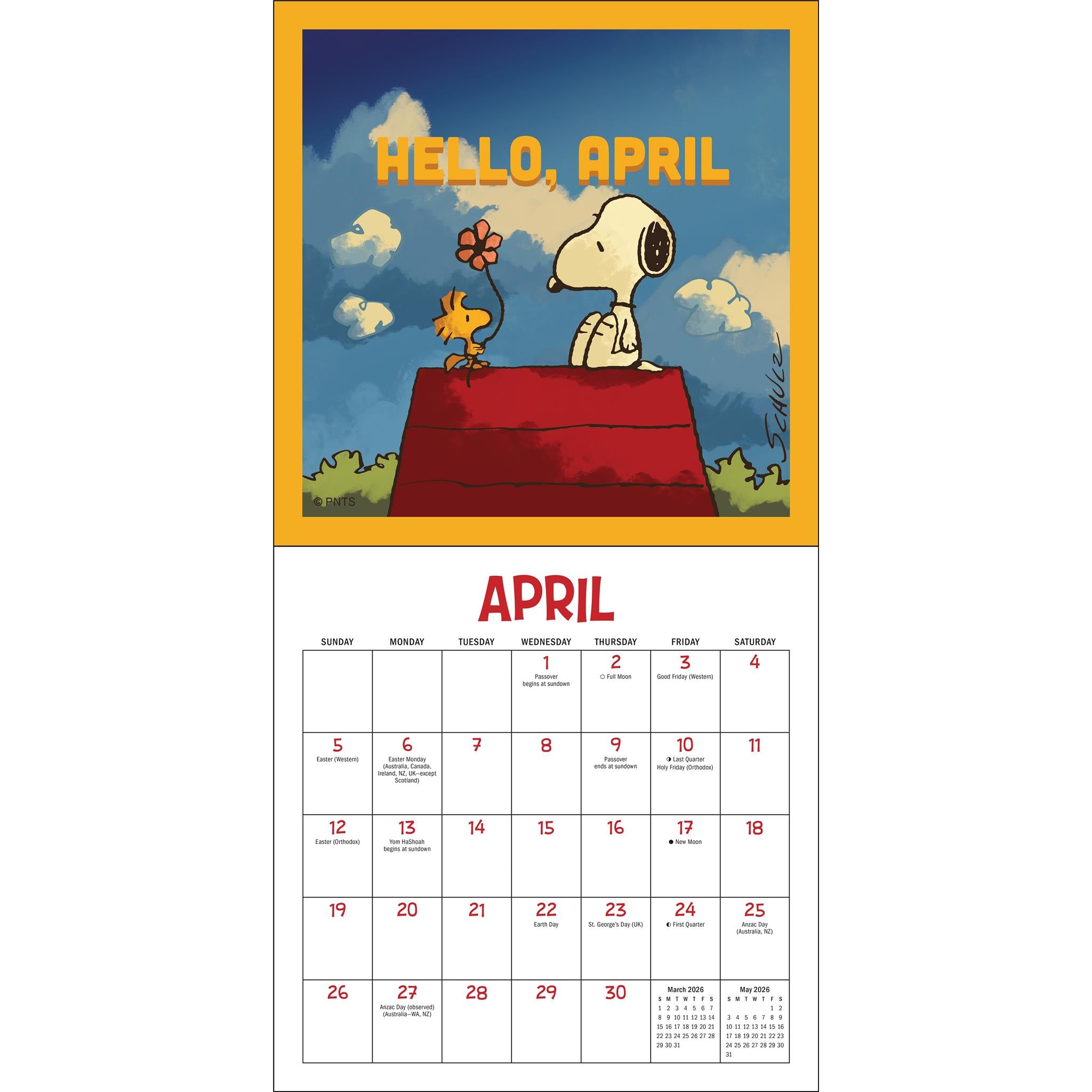 Peanuts Snoopygrams 2026 Mini Calendar