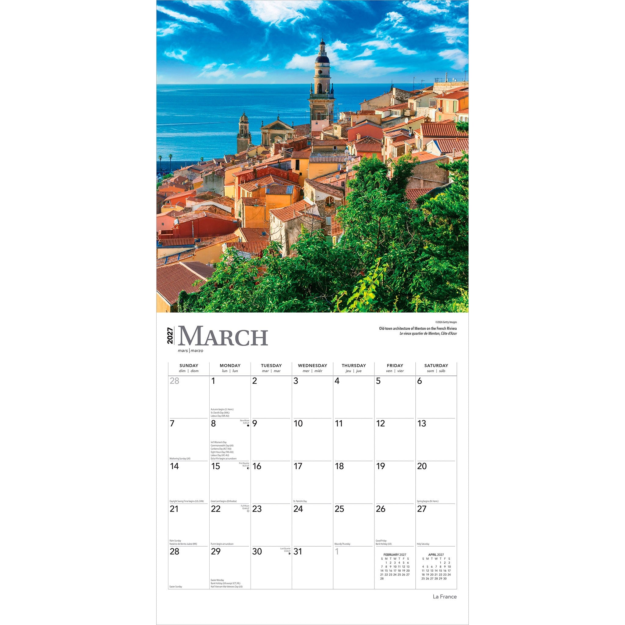 La France 2027 Wall Calendar
