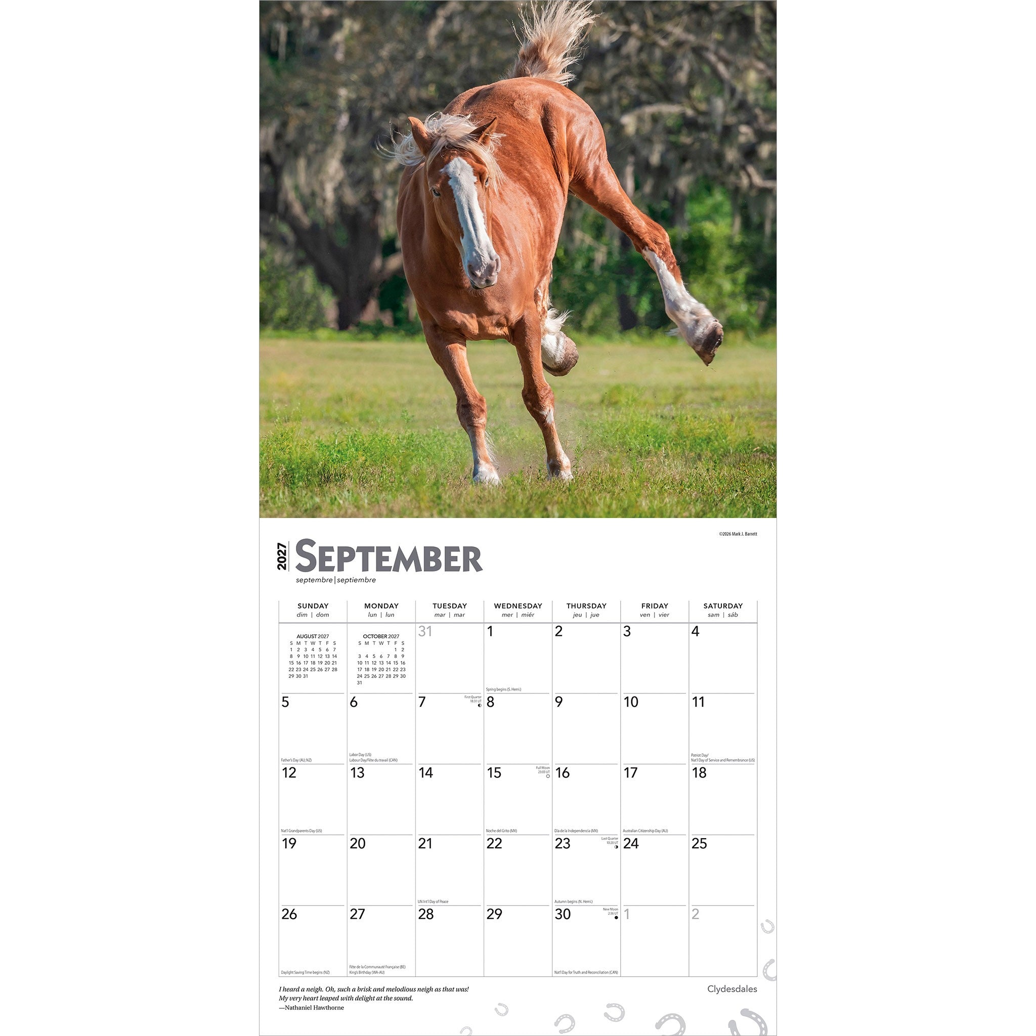 Clydesdales 2027 Wall Calendar - Online Only