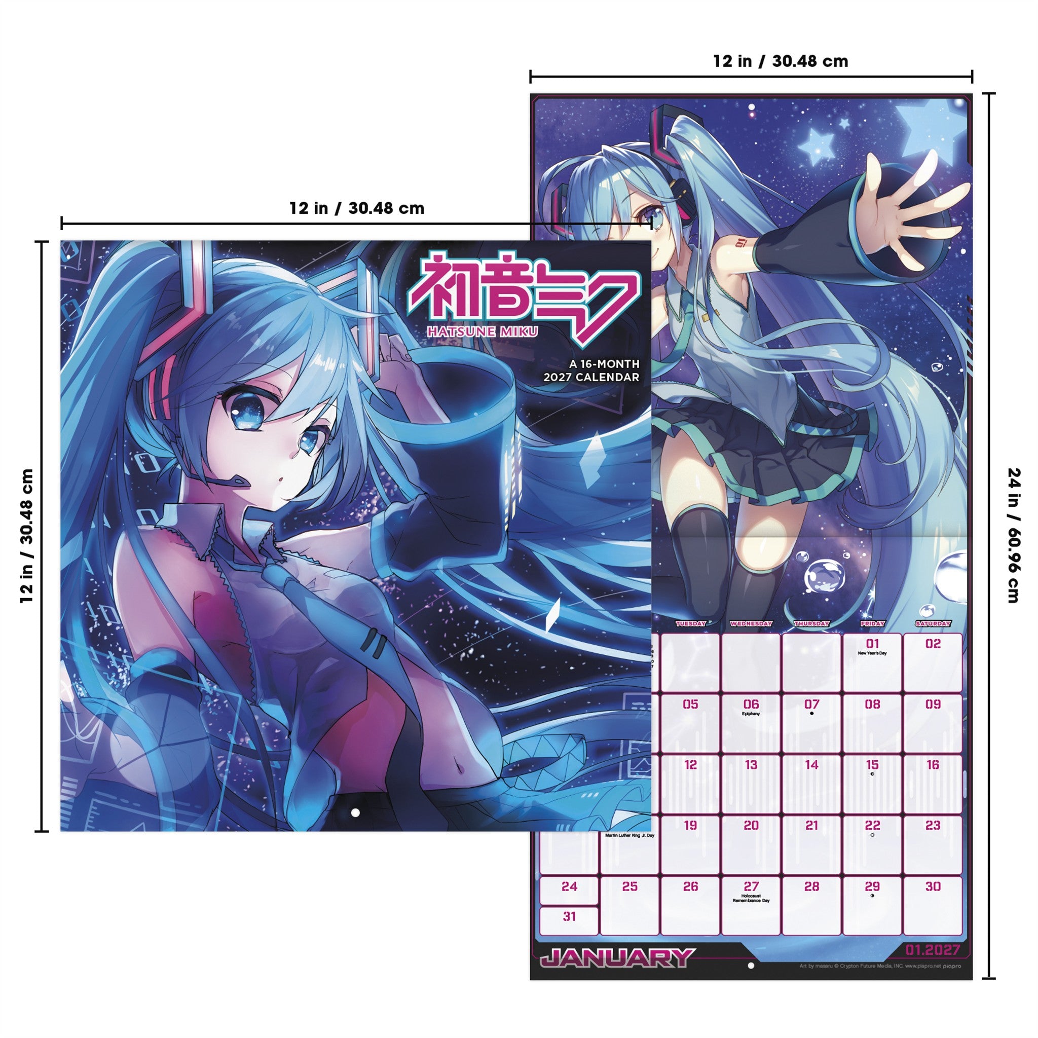 Hatsune Miku 2027 Wall Calendar