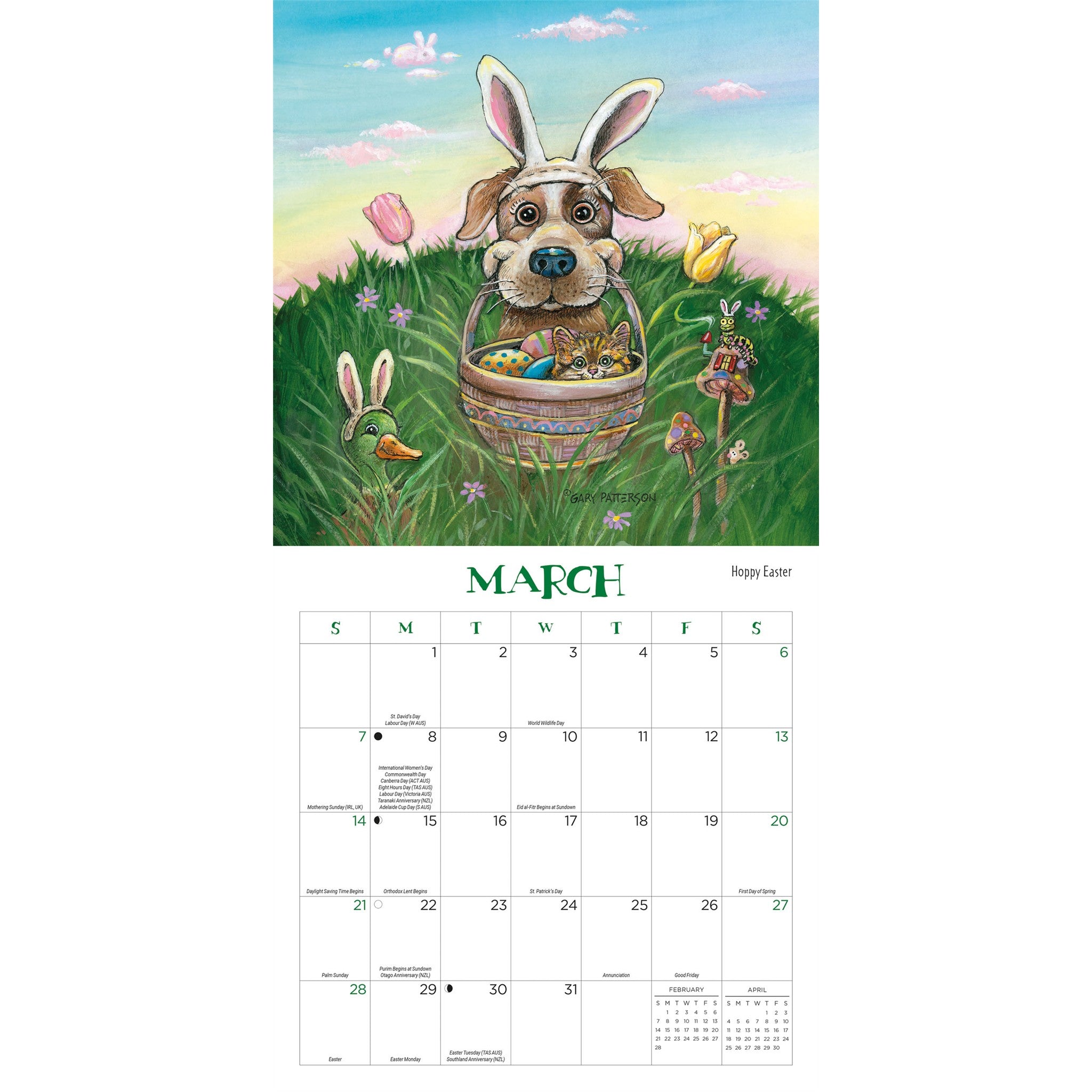 Gary Patterson Dogs 2027 Mini Magnetic Calendar