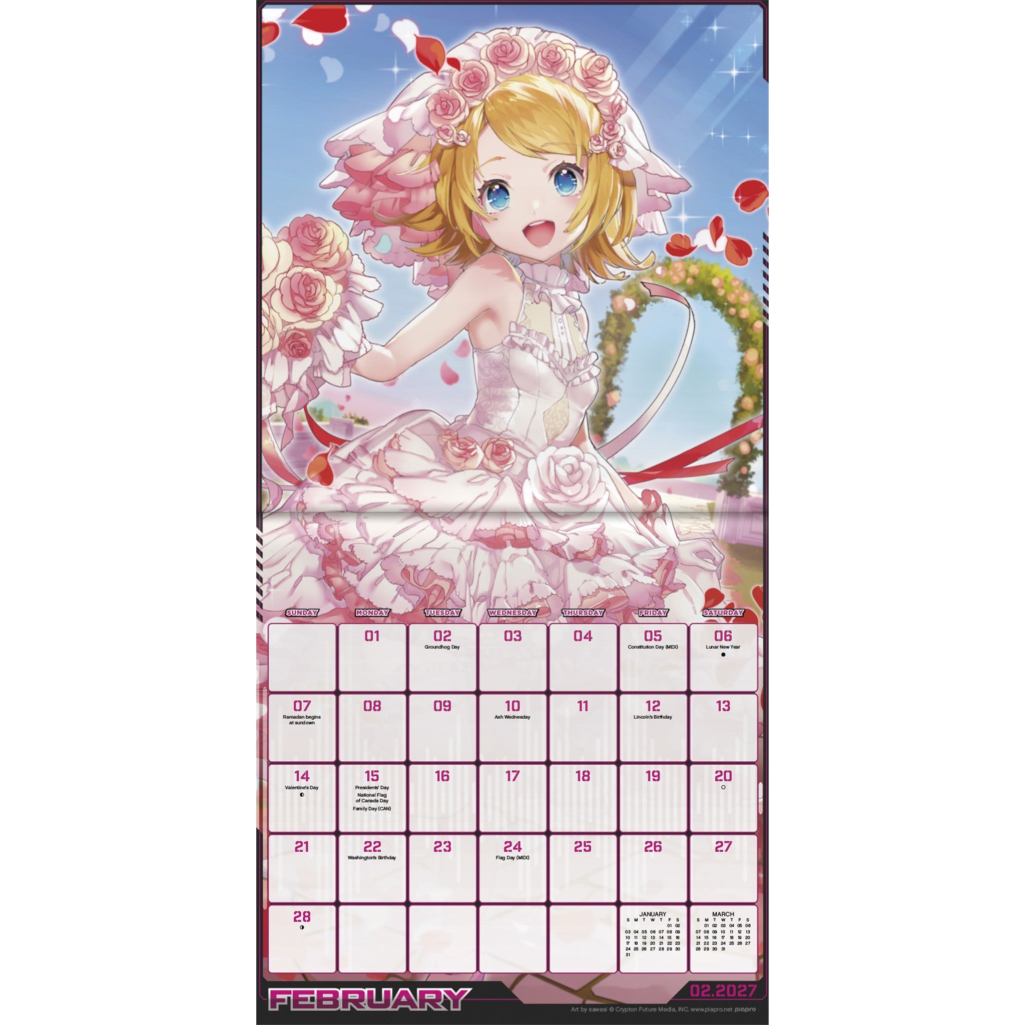 Hatsune Miku 2027 Mini Calendar