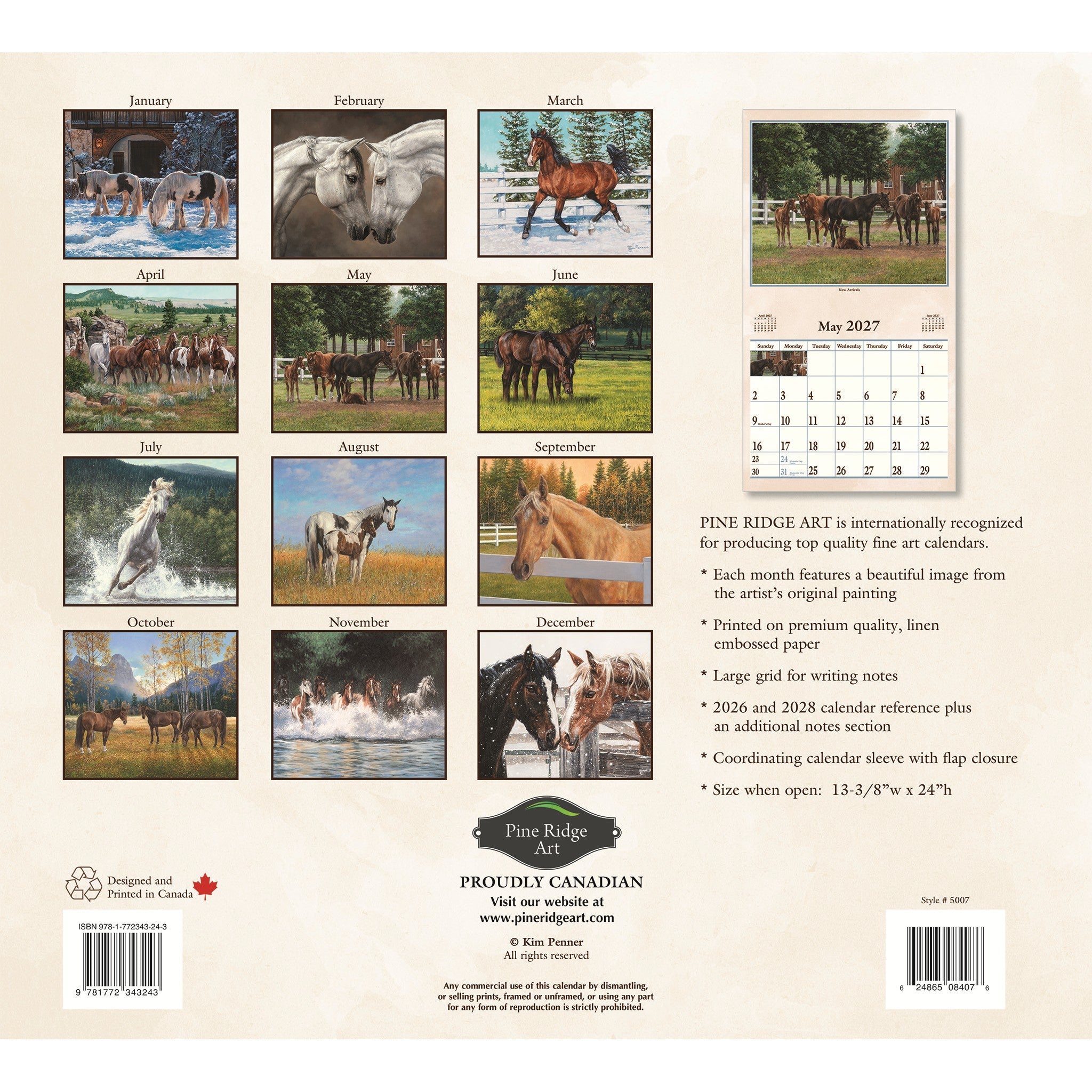 Hoof Beats 2027 Wall Calendar - Online Only