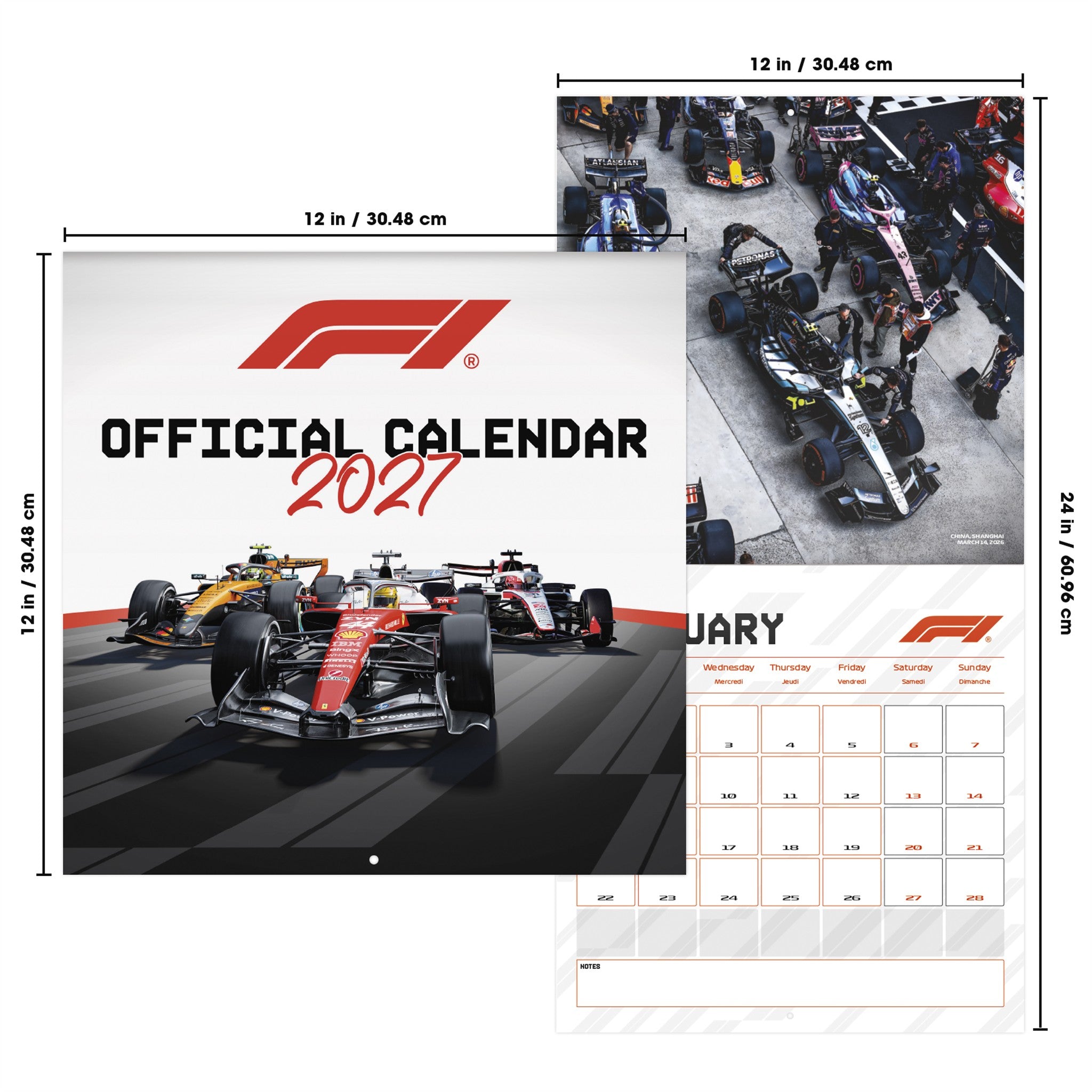 Formula 1 2027 Wall Calendar