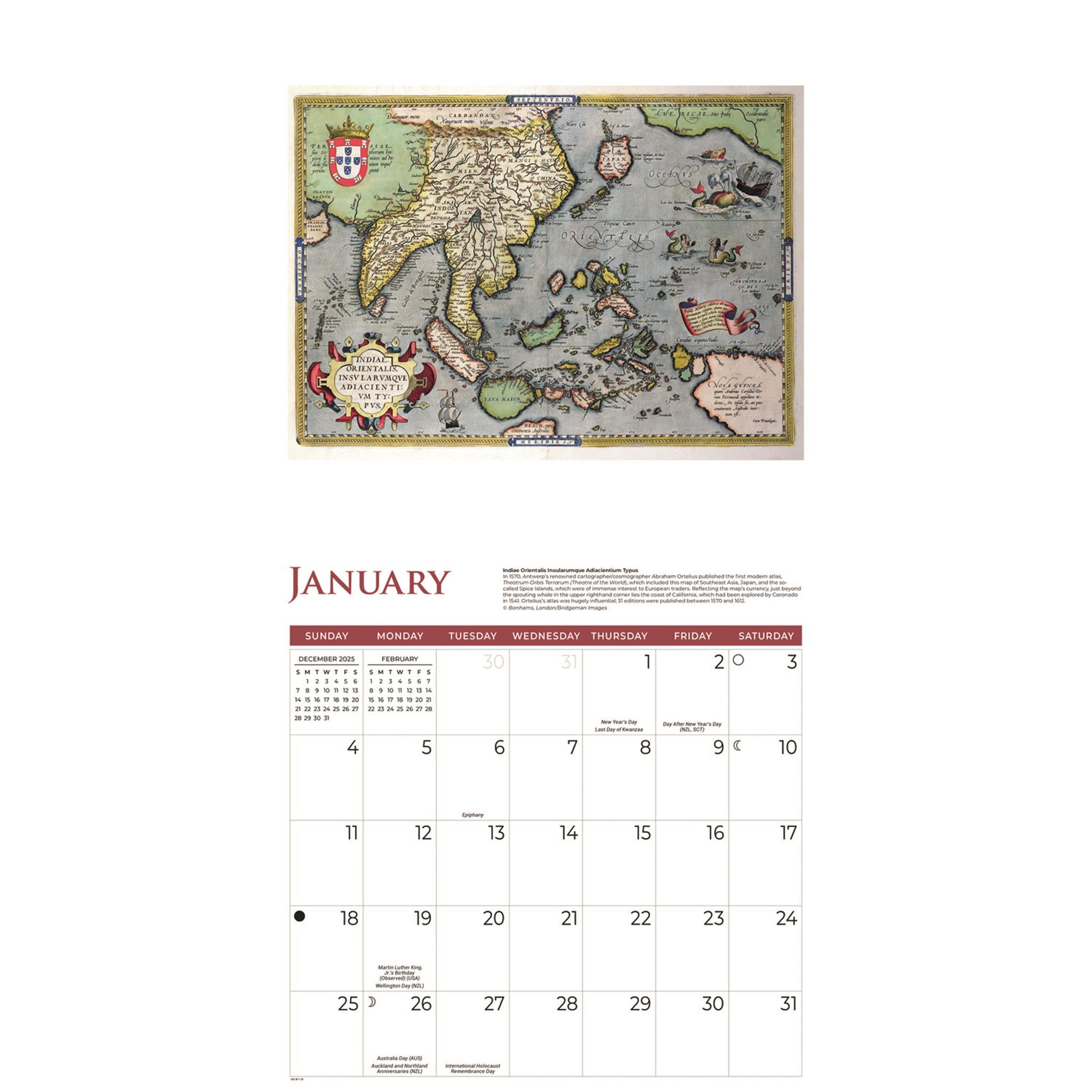 Antique Maps 2026 Wall Calendar