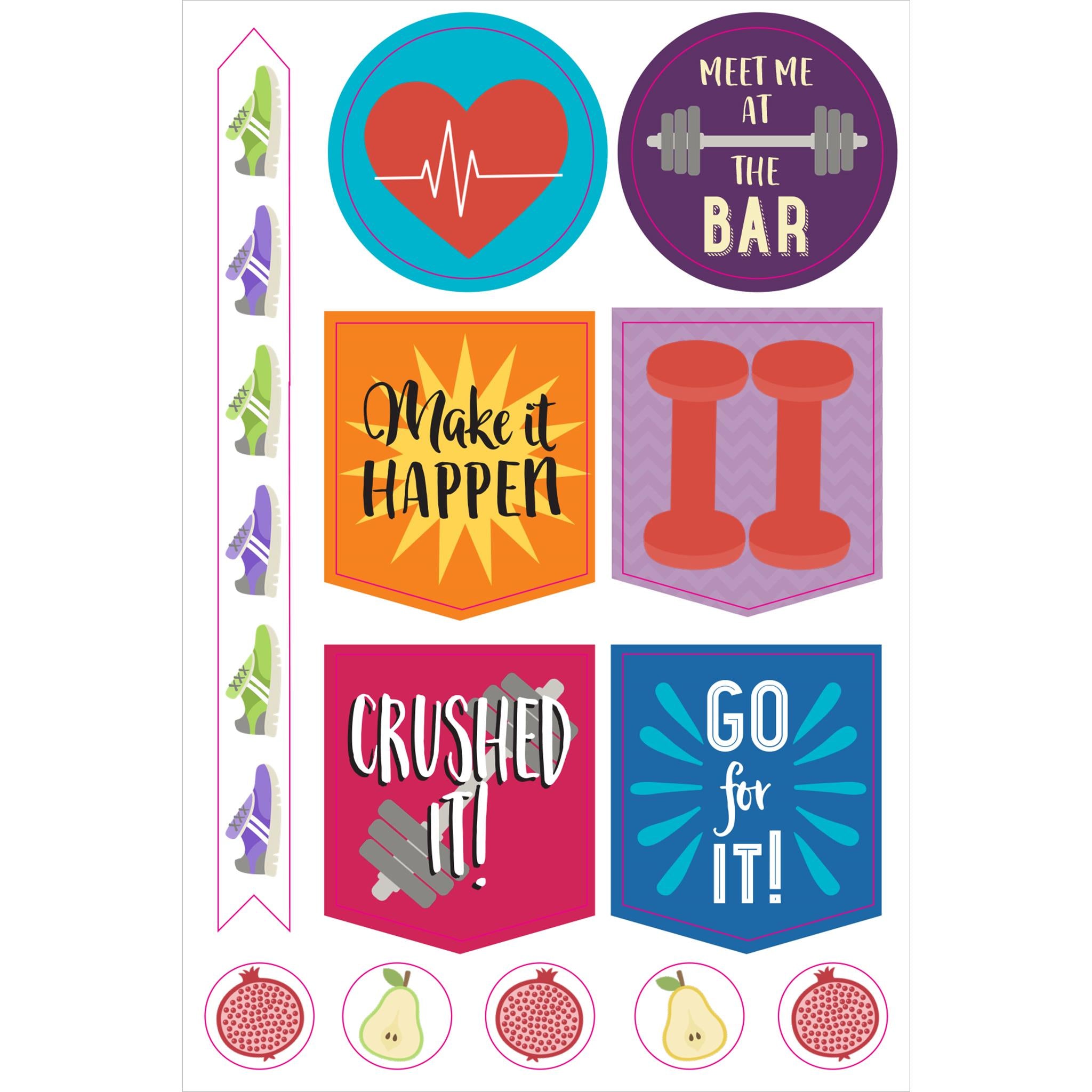 Health and Fitness Planner Stickers