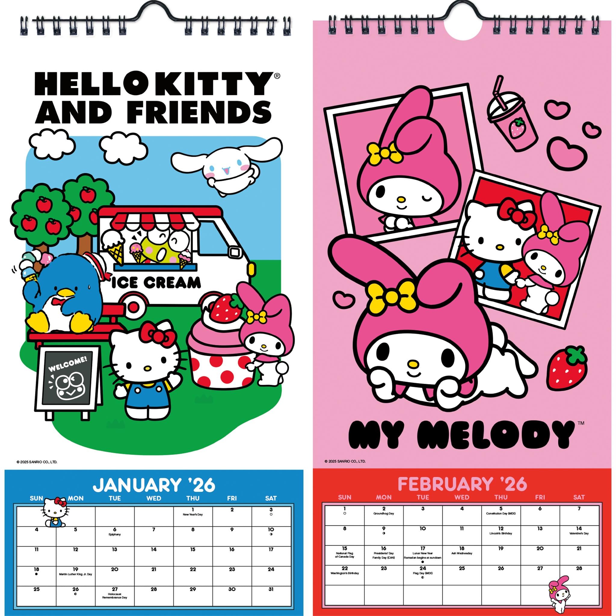 Hello Kitty and Friends 2026 Mini Poster Calendar