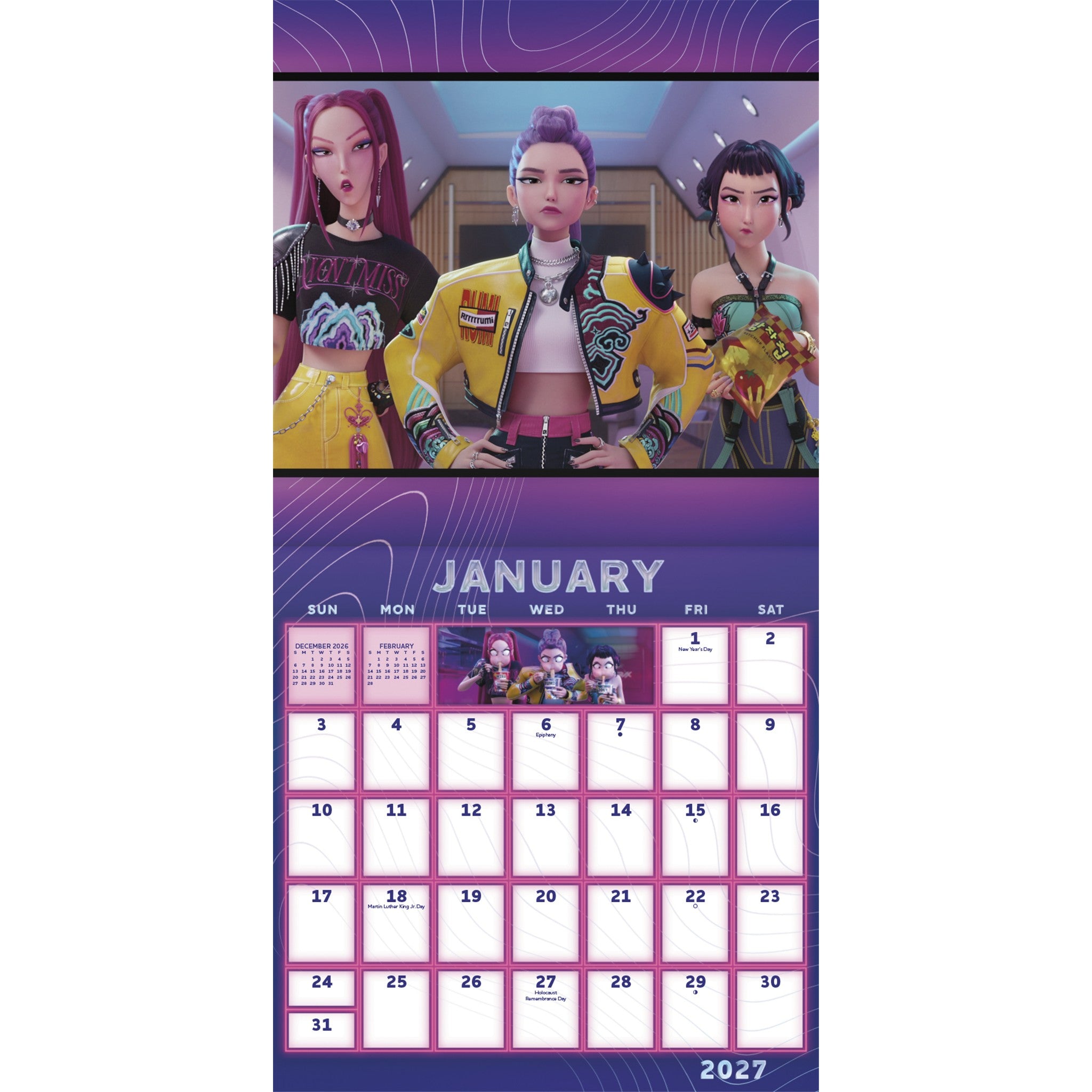 K-Pop Demon Hunters 2027 Mini Calendar