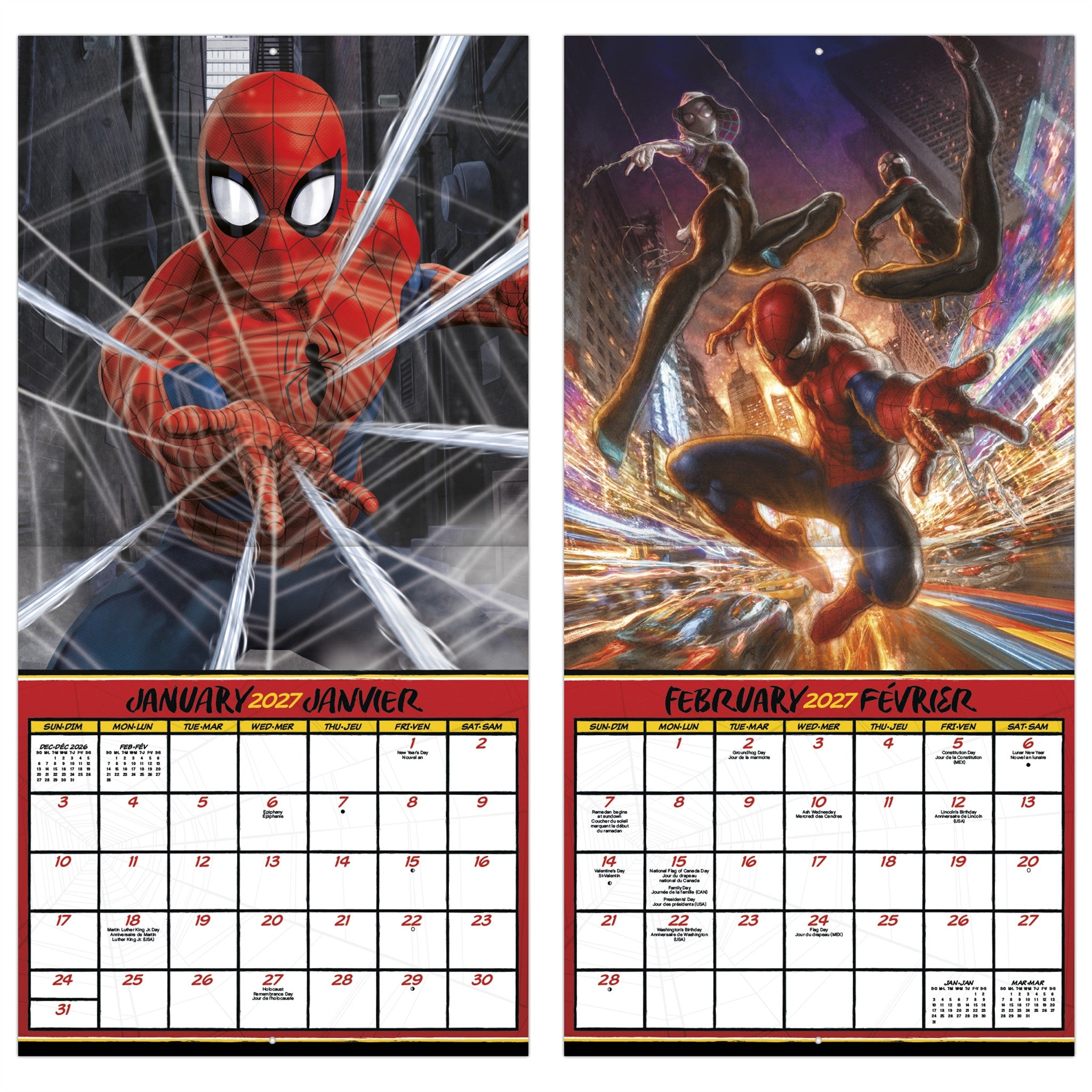 Spider-Man 2027 Wall Calendar
