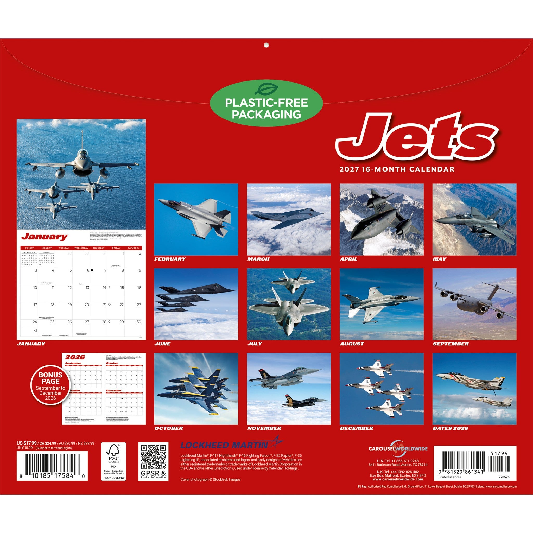 Jets 2027 Wall Calendar