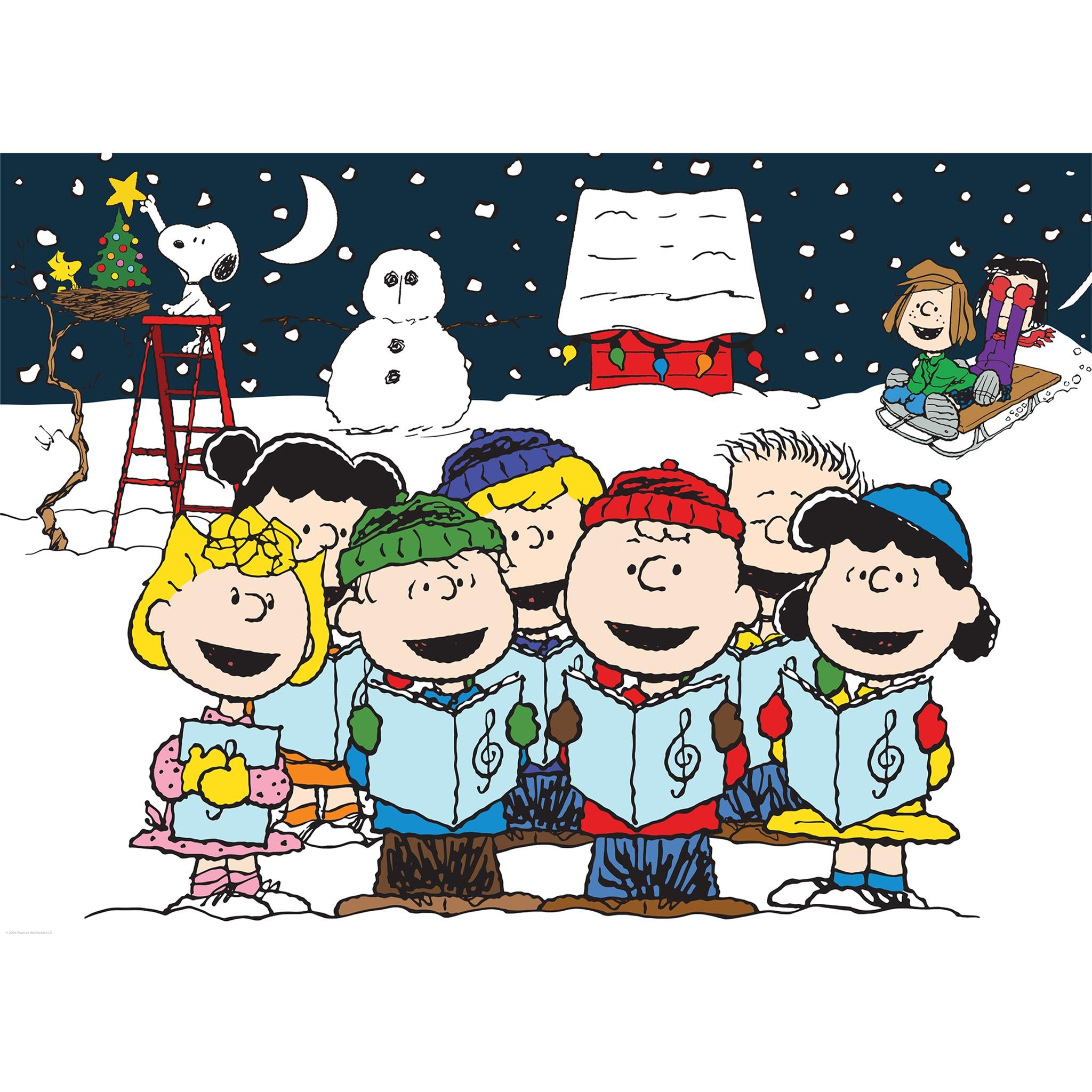 Peanuts Singing Hymns Glitter Snow 1000 Piece Puzzle