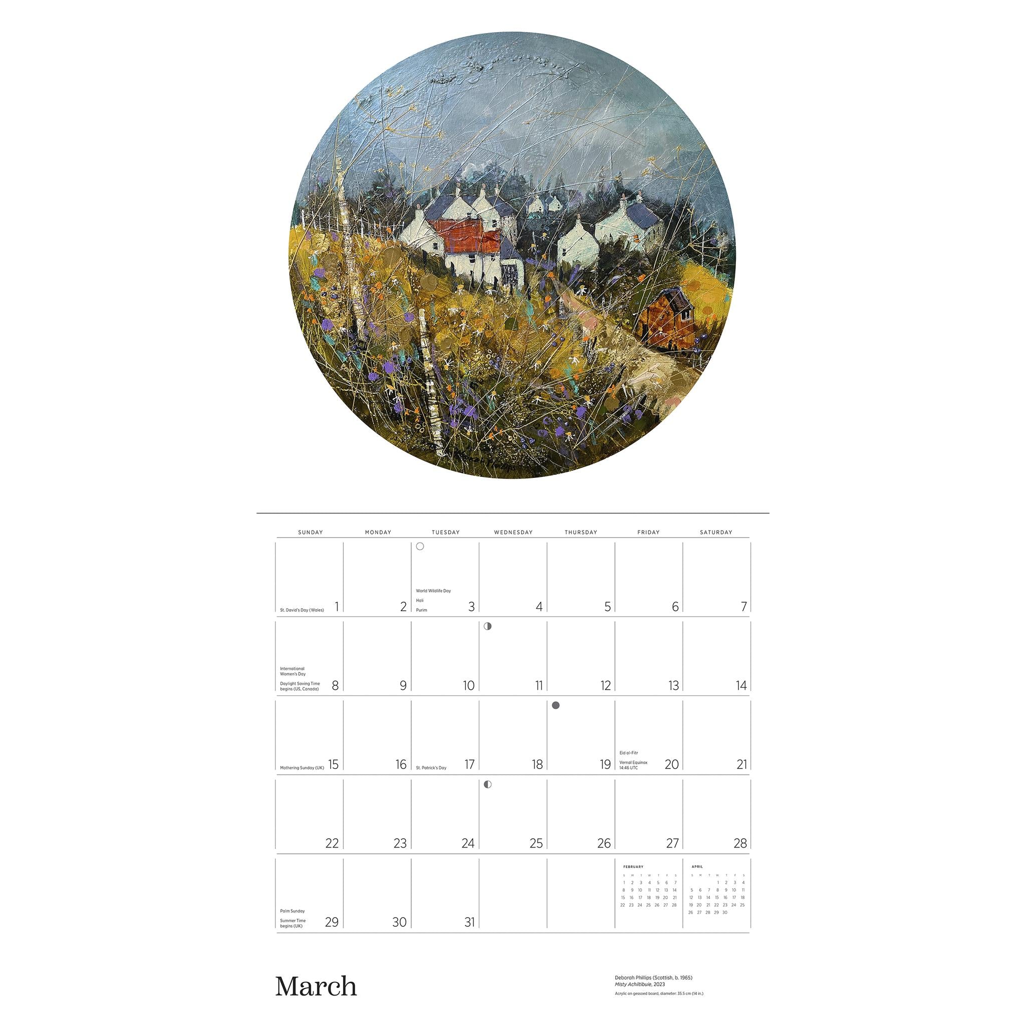 Scotland The Art Of Deborah Phillips 2026 Wall Calendar - Online Only