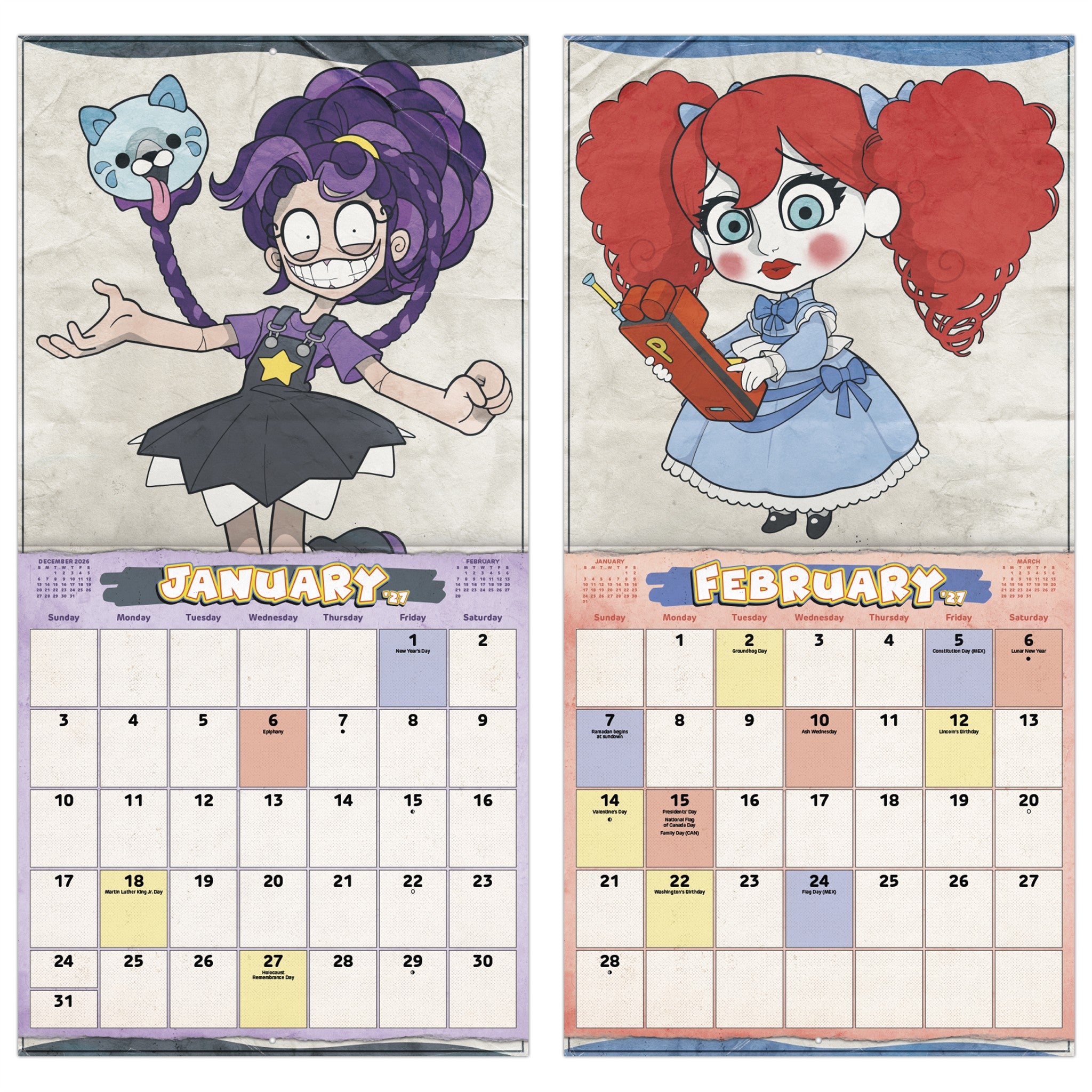 Poppy Playtime 2027 Wall Calendar - Online Only