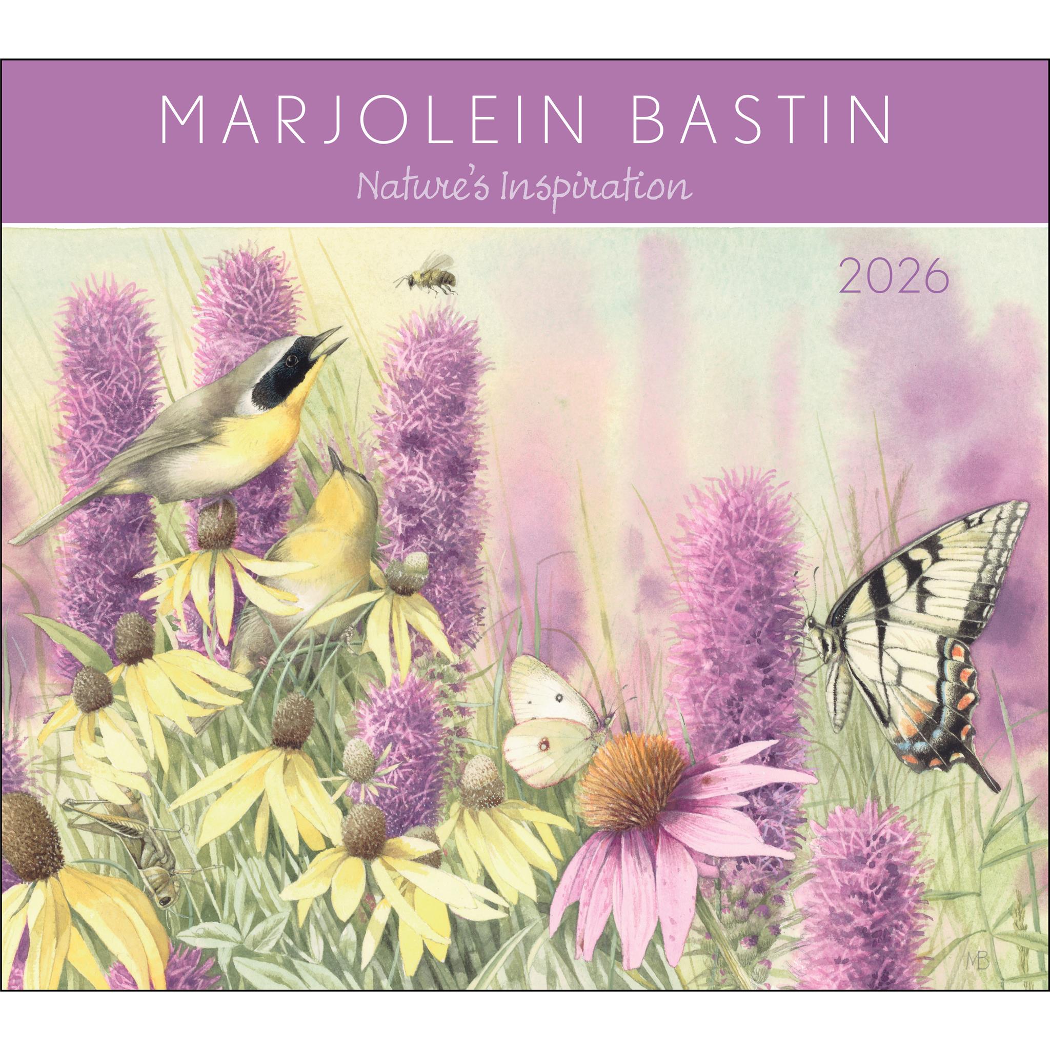 Marjolein Bastin Nature's Inspiration Deluxe with Print 2026 Wall Calendar