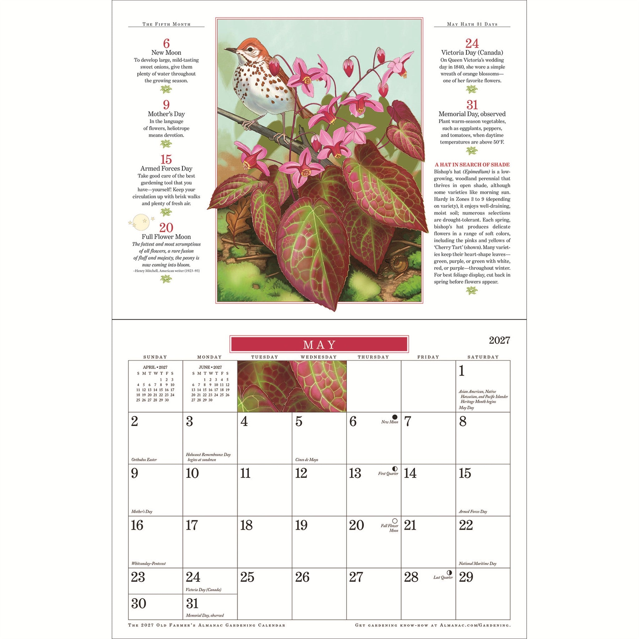 The Old Farmer's Almanac Gardening 2027 Wall Calendar