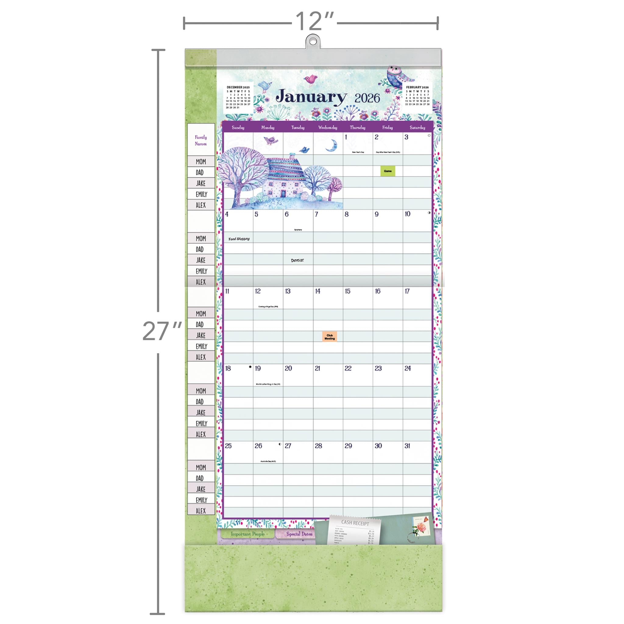 Simply Grateful 2025-2026 Plan It Wall Calendar - Online Only