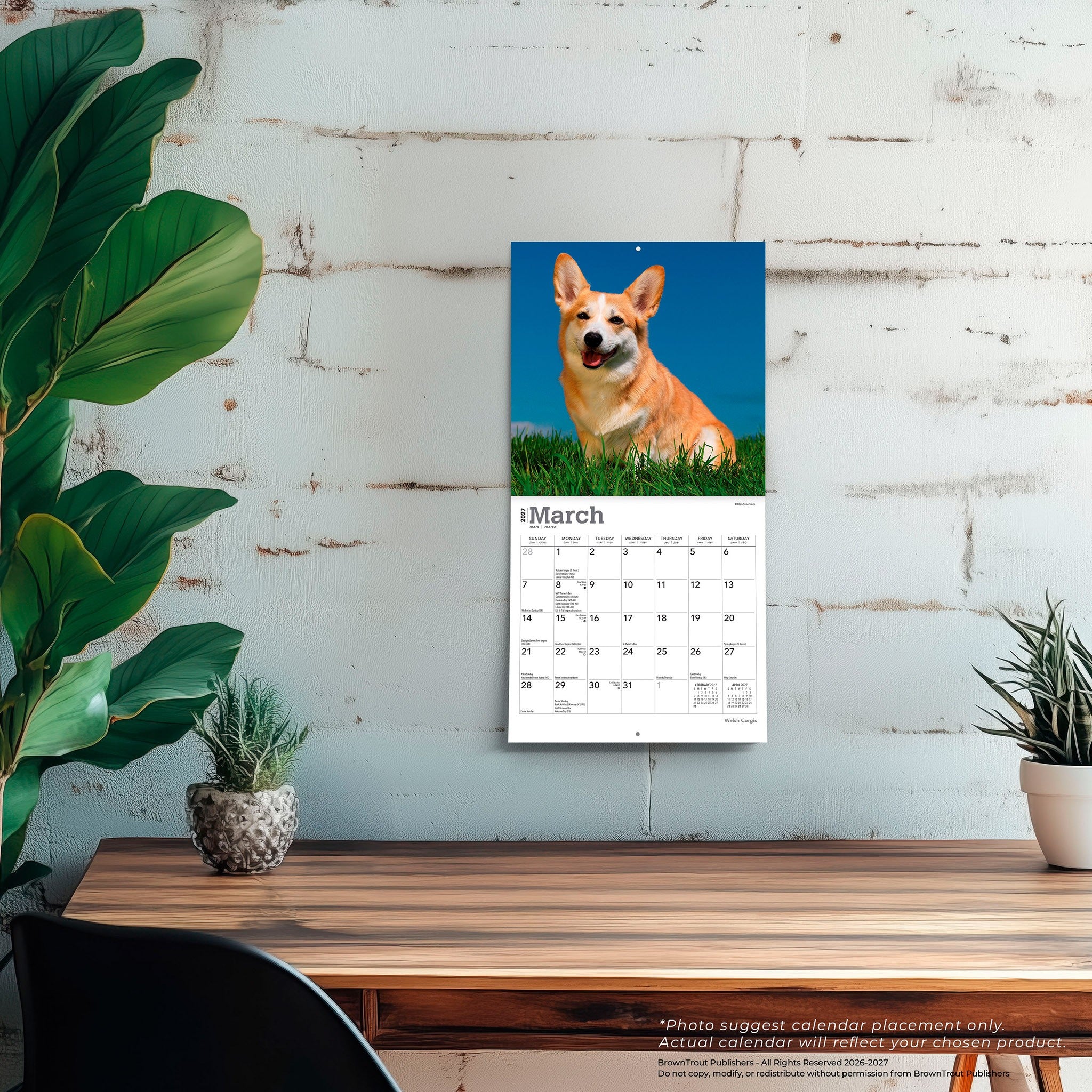 Welsh Corgis 2027 Mini Calendar