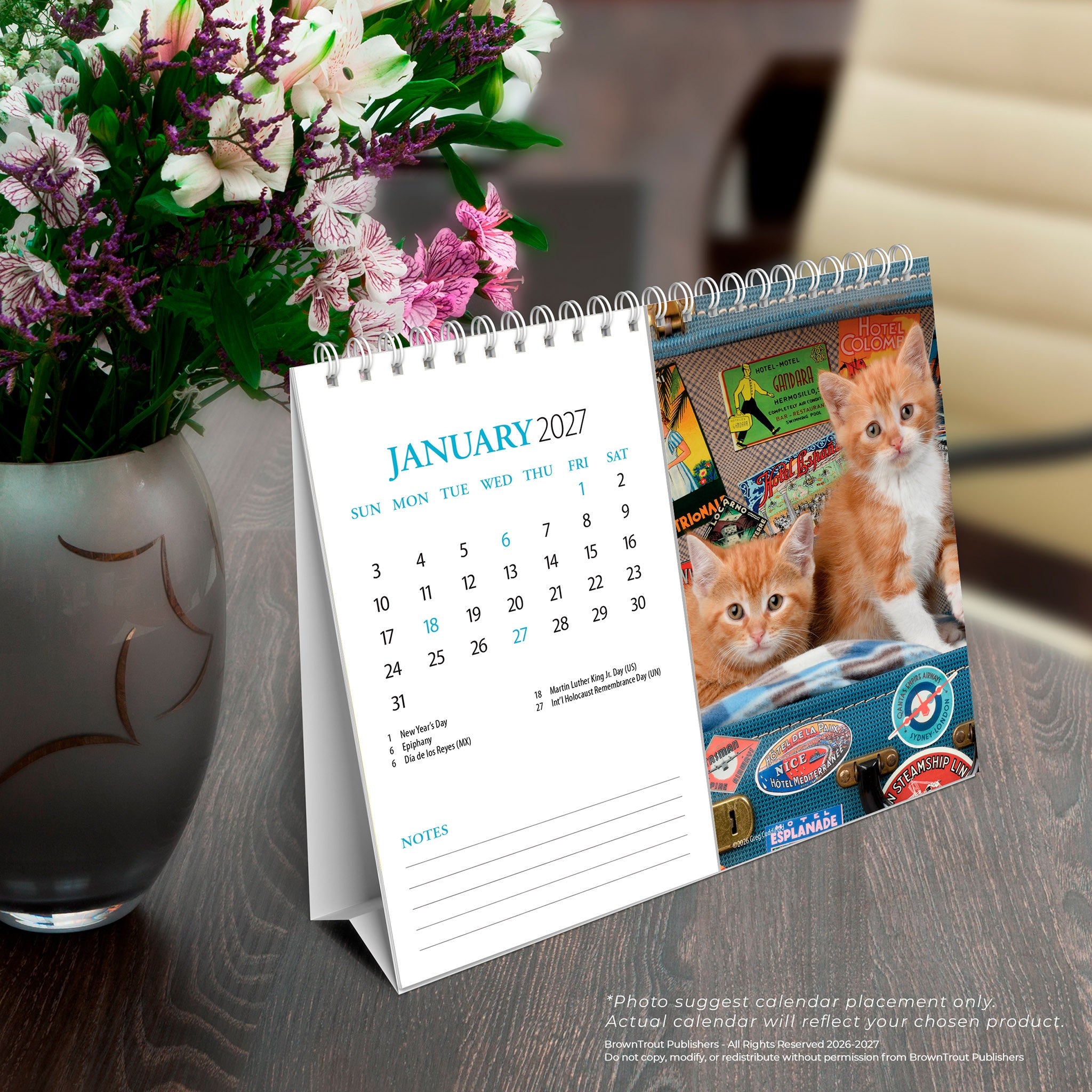 Kittens 2027 Easel Calendar