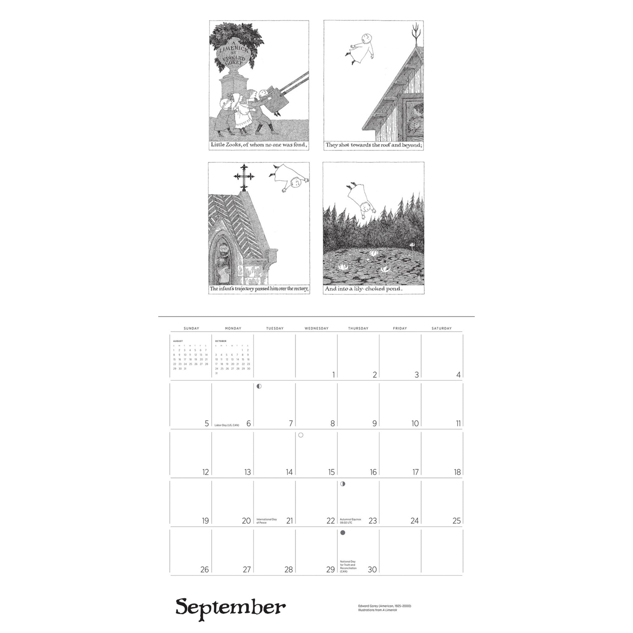 Edward Gorey 2027 Wall Calendar - Online Only