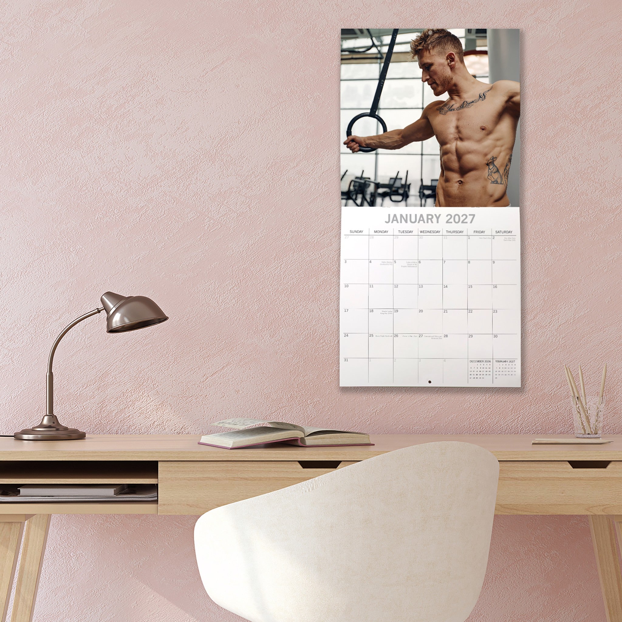 Hot Shirtless Men 2027 Wall Calendar