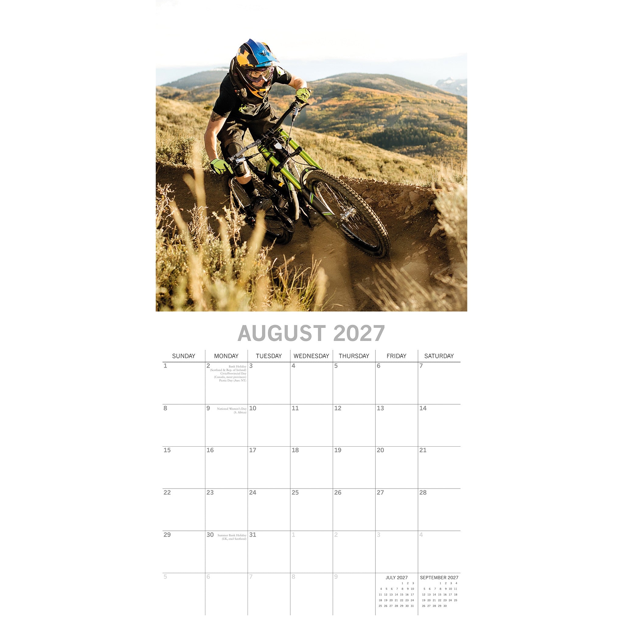 Mountain Biking 2027 Wall Calendar