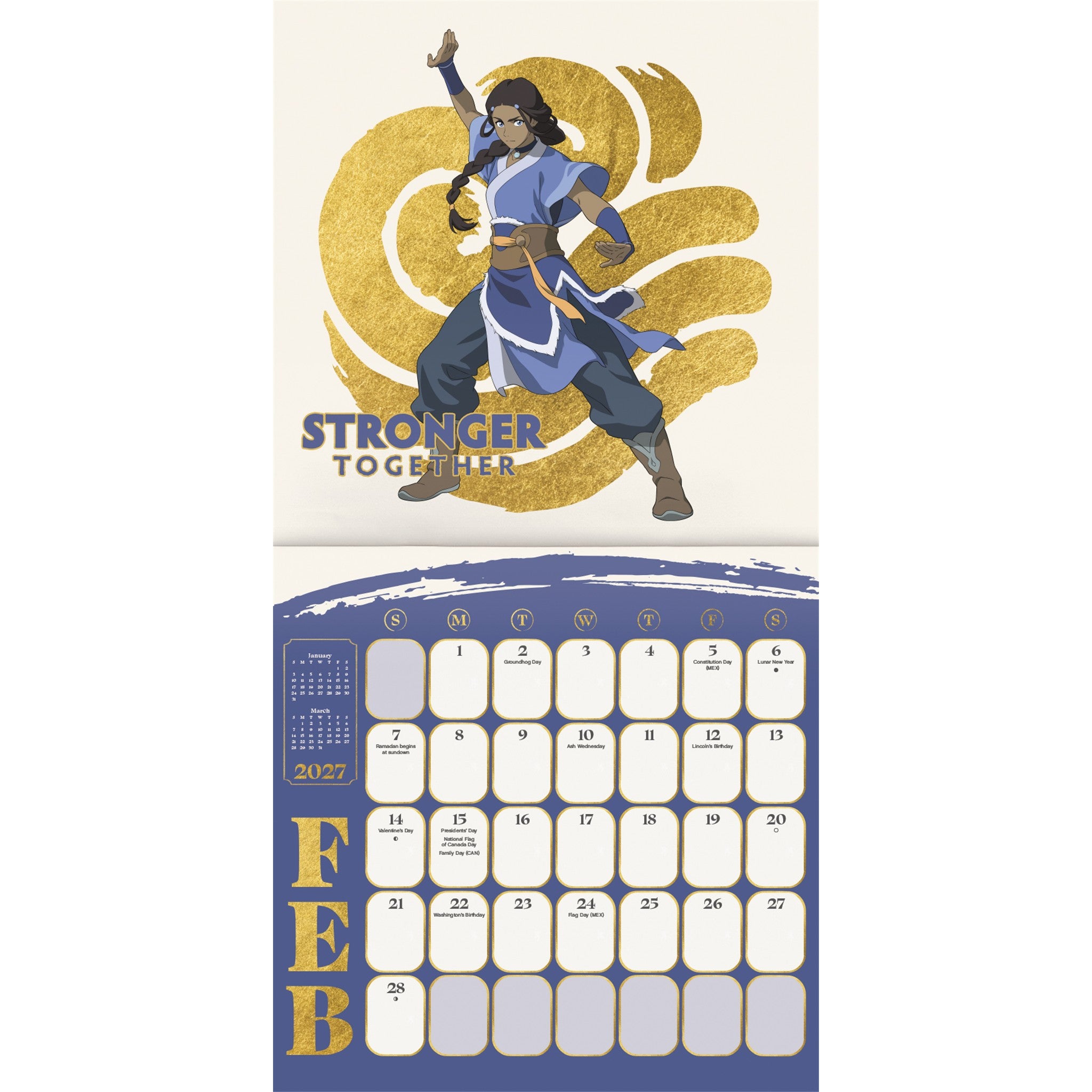 The Legend of Aang: The last Airbender 2027 Wall Calendar