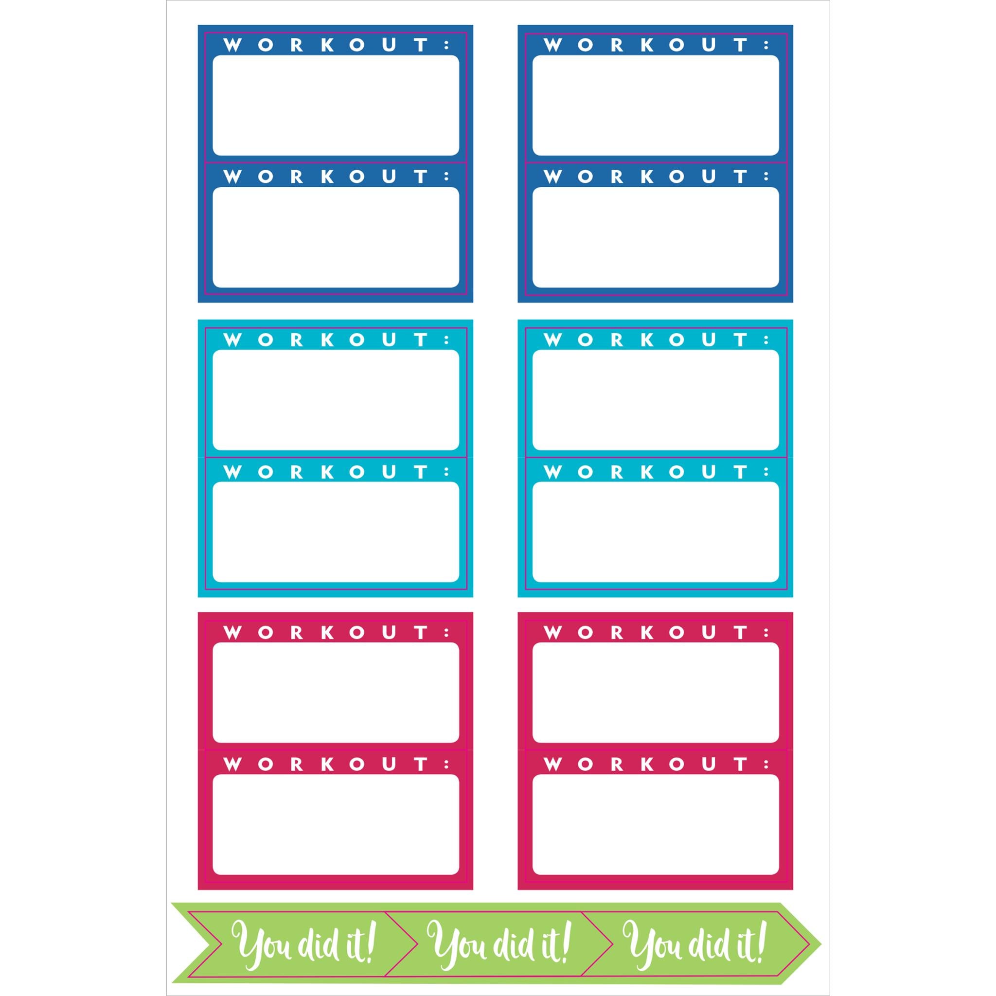 Health and Fitness Planner Stickers